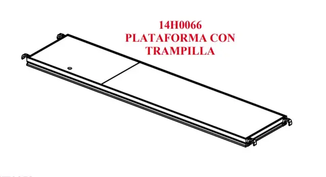 PLATAFORMA 1.80M (CON TRAMPILLA) AL