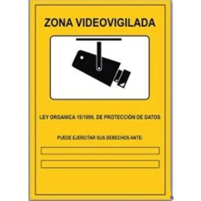 SEÑAL 21X29CM ZONA VIDEOVIGILADA