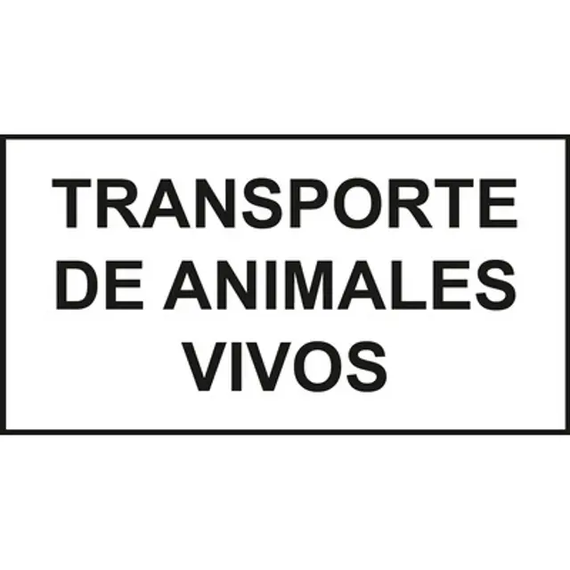 TRANSPORTE ANIMALES VIVOS 34X22CM