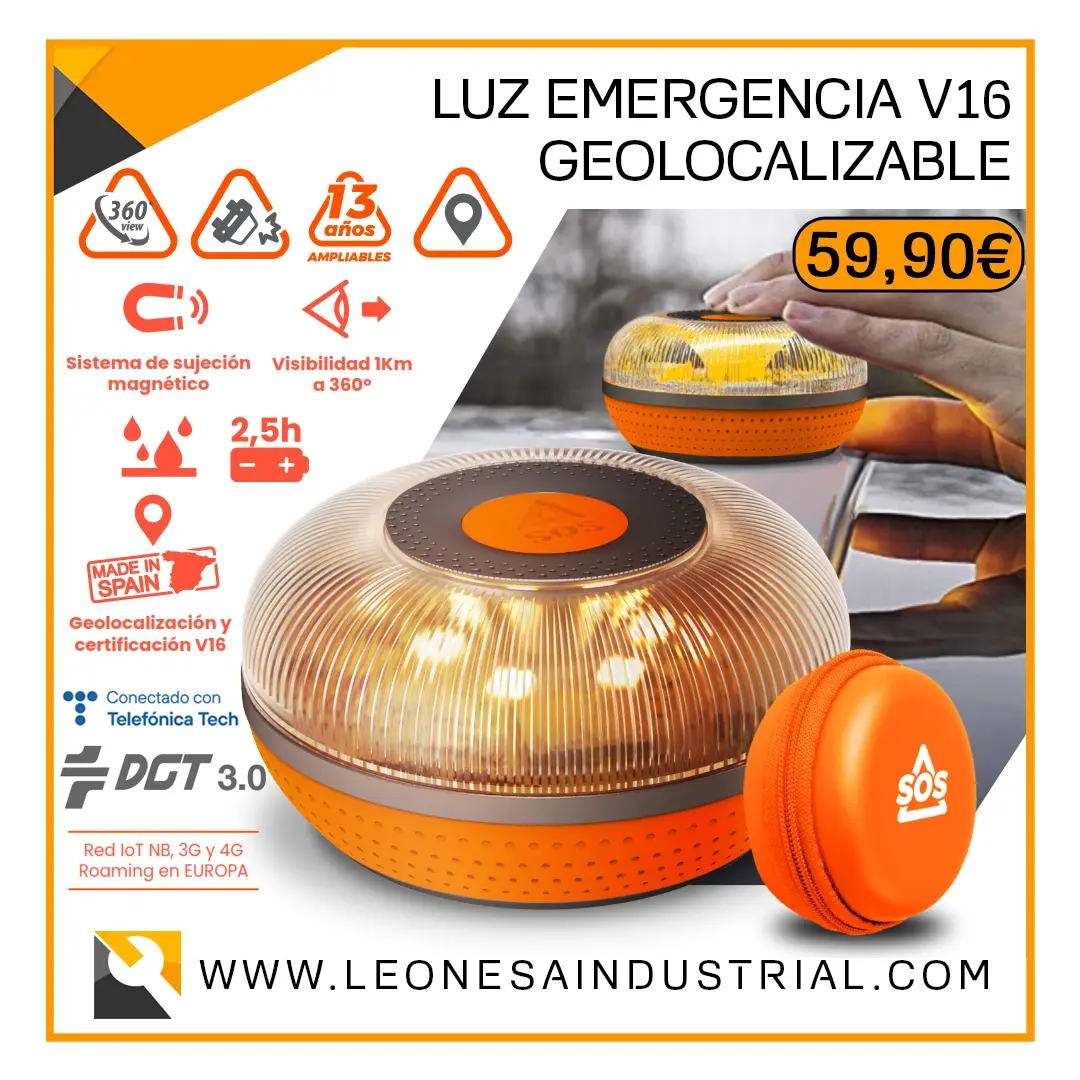 Luz de emergencia V16 Geolocalizable · Leonesa Industrial