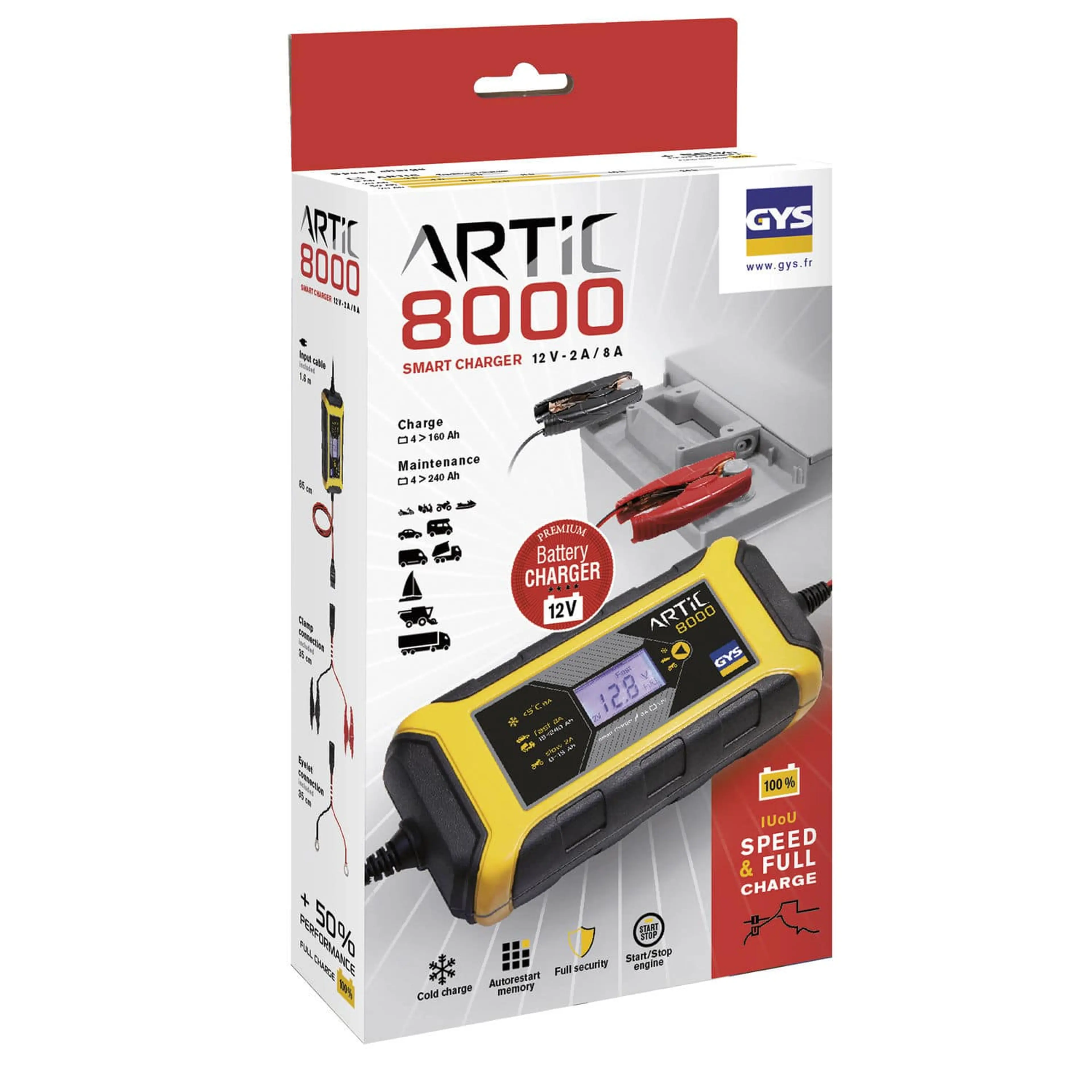 CARGADOR AUTOMATICO ARTIC 8000 12V