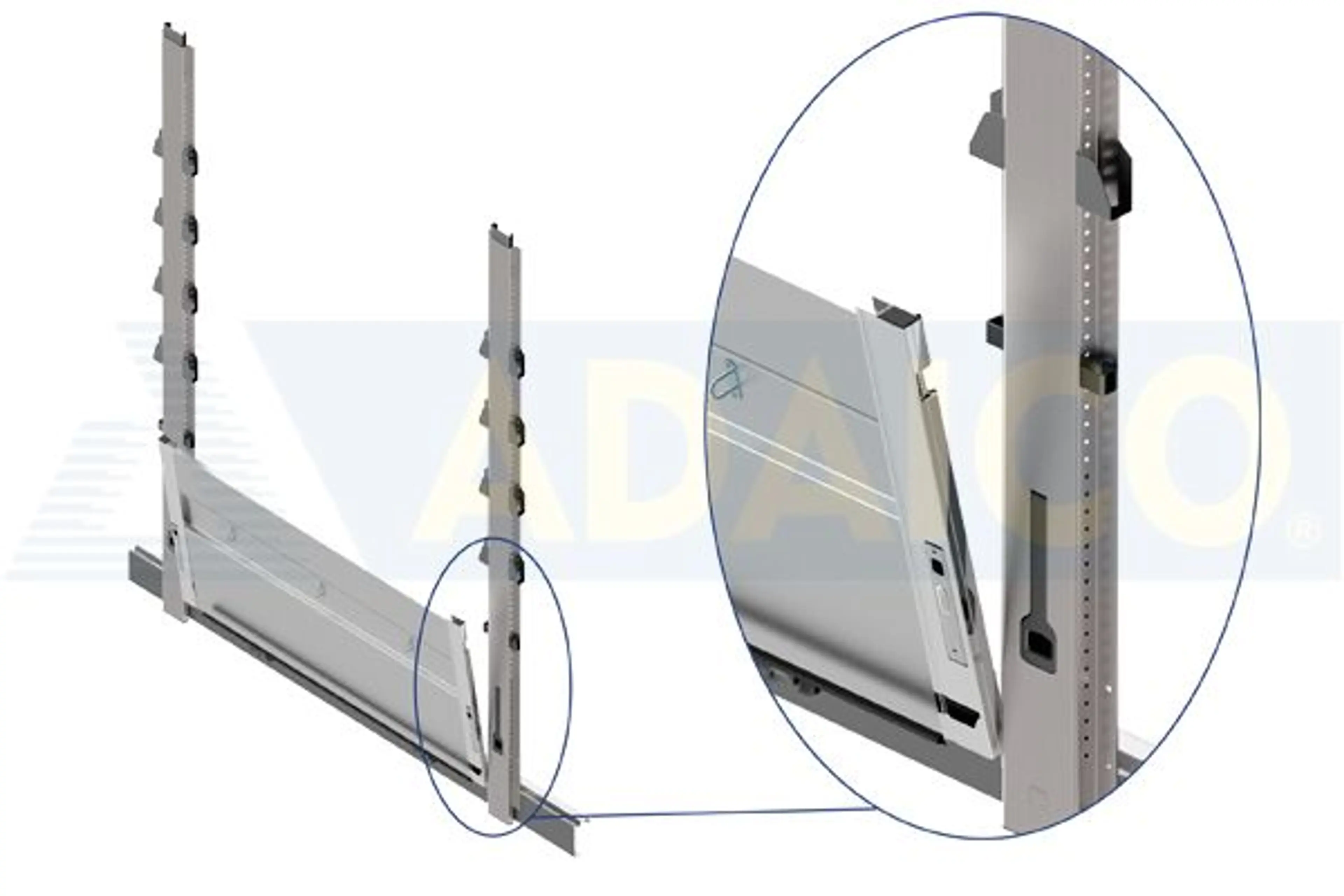 CIERRE LAT. ALUMINIO IZQ. 1015X78