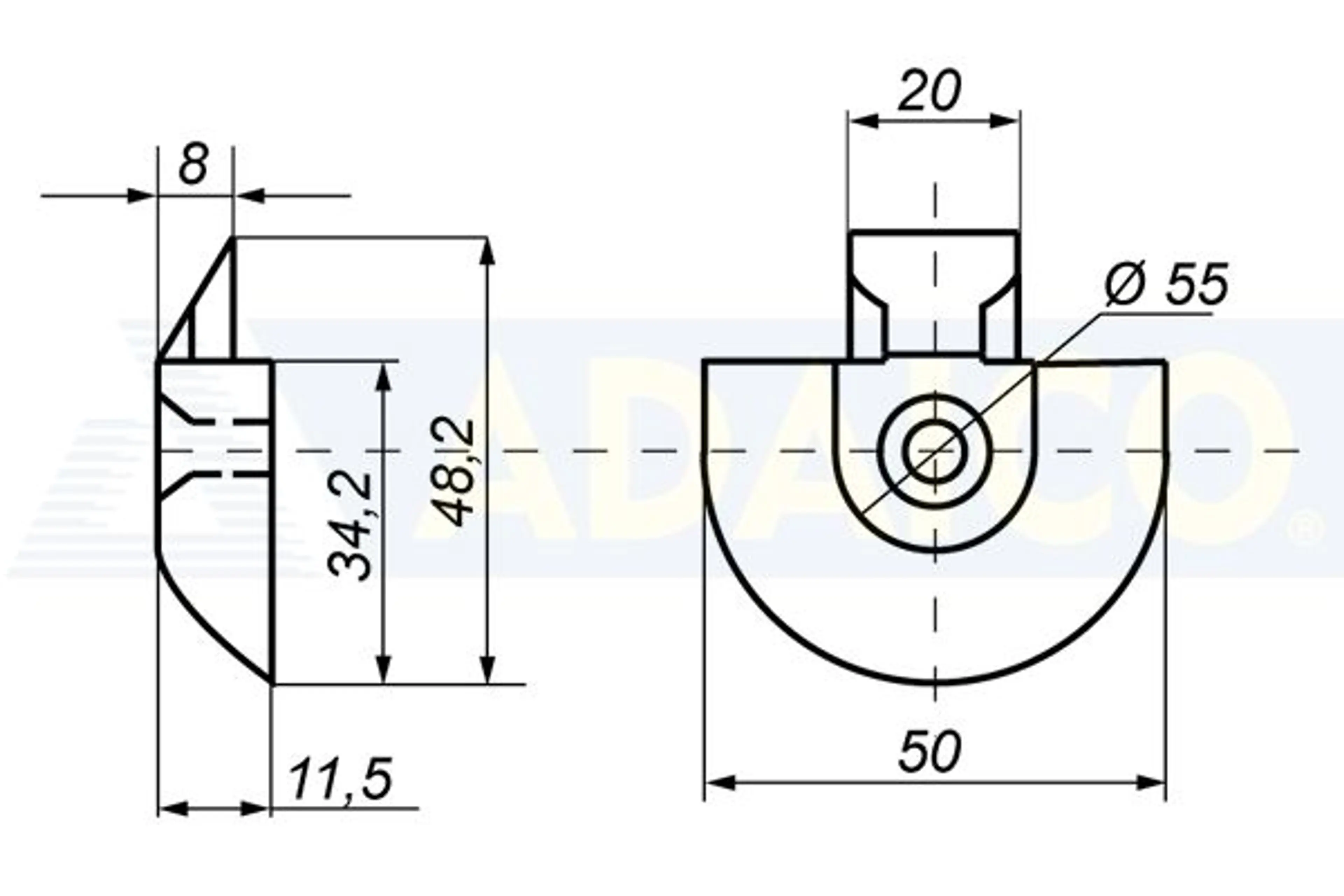 TERMINAL RAIL PLASTICO