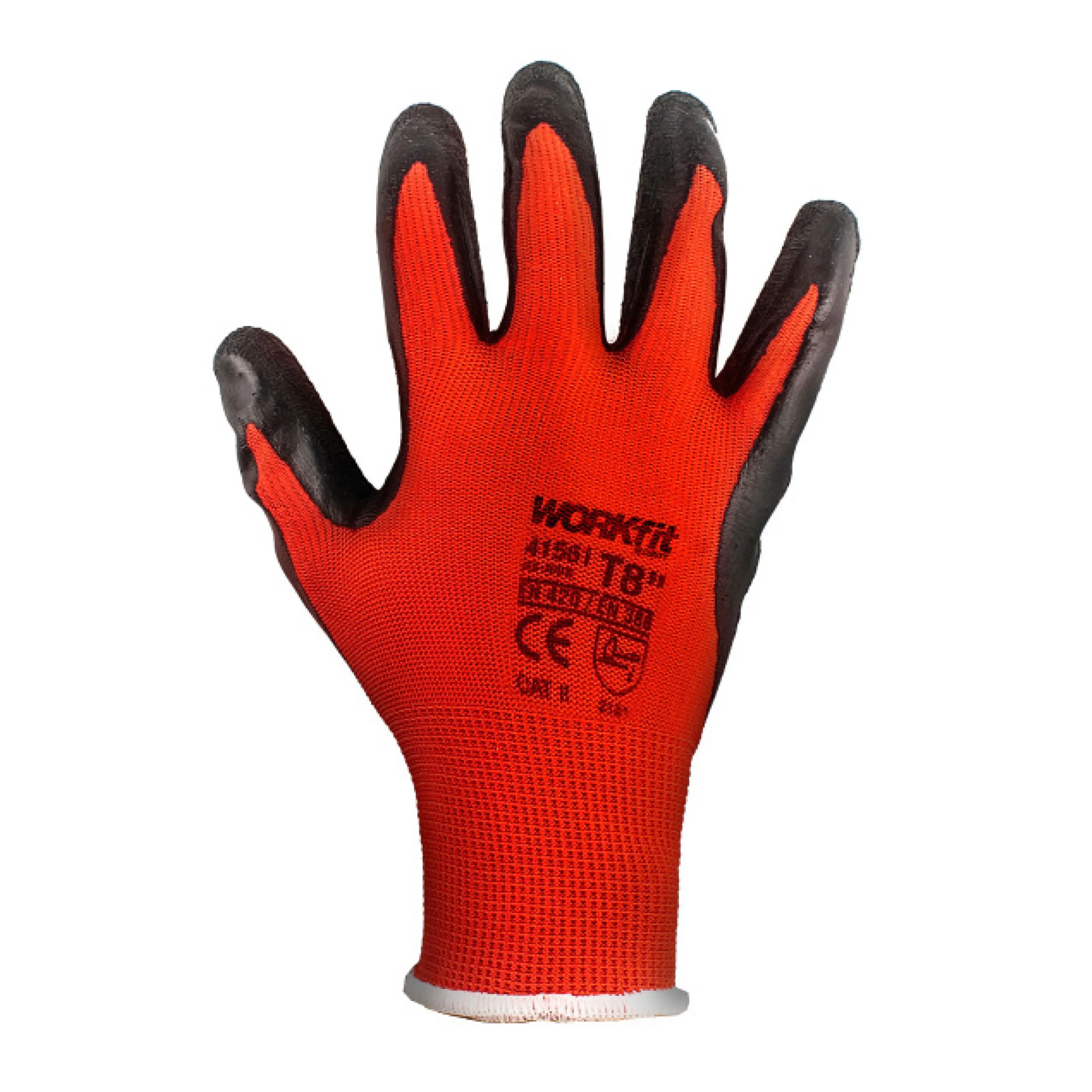 GUANTE LATEX WORKFIT ROJO-NEGRO 6"