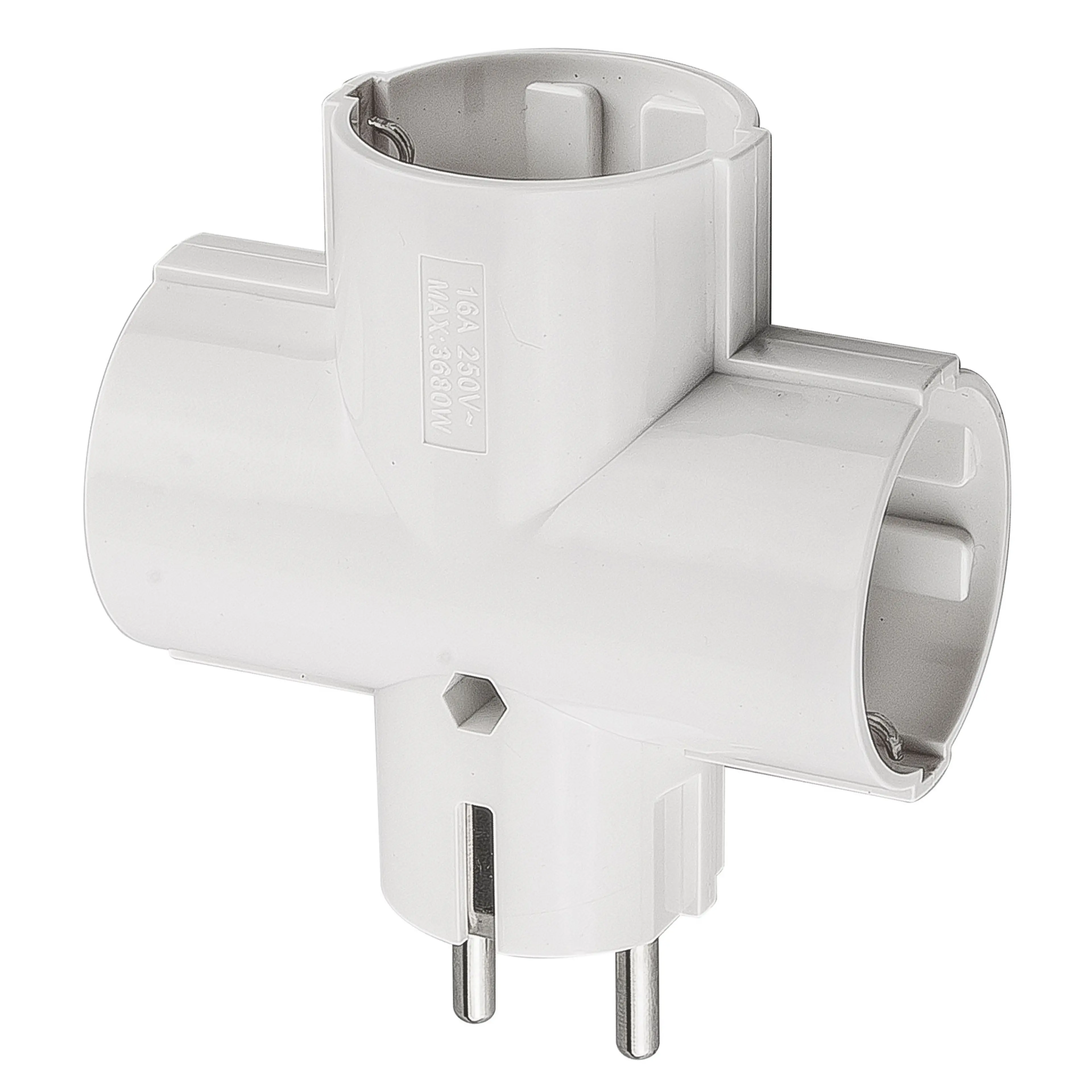 ADAPTADOR 10/16A 4.8MM 3T BLANCO