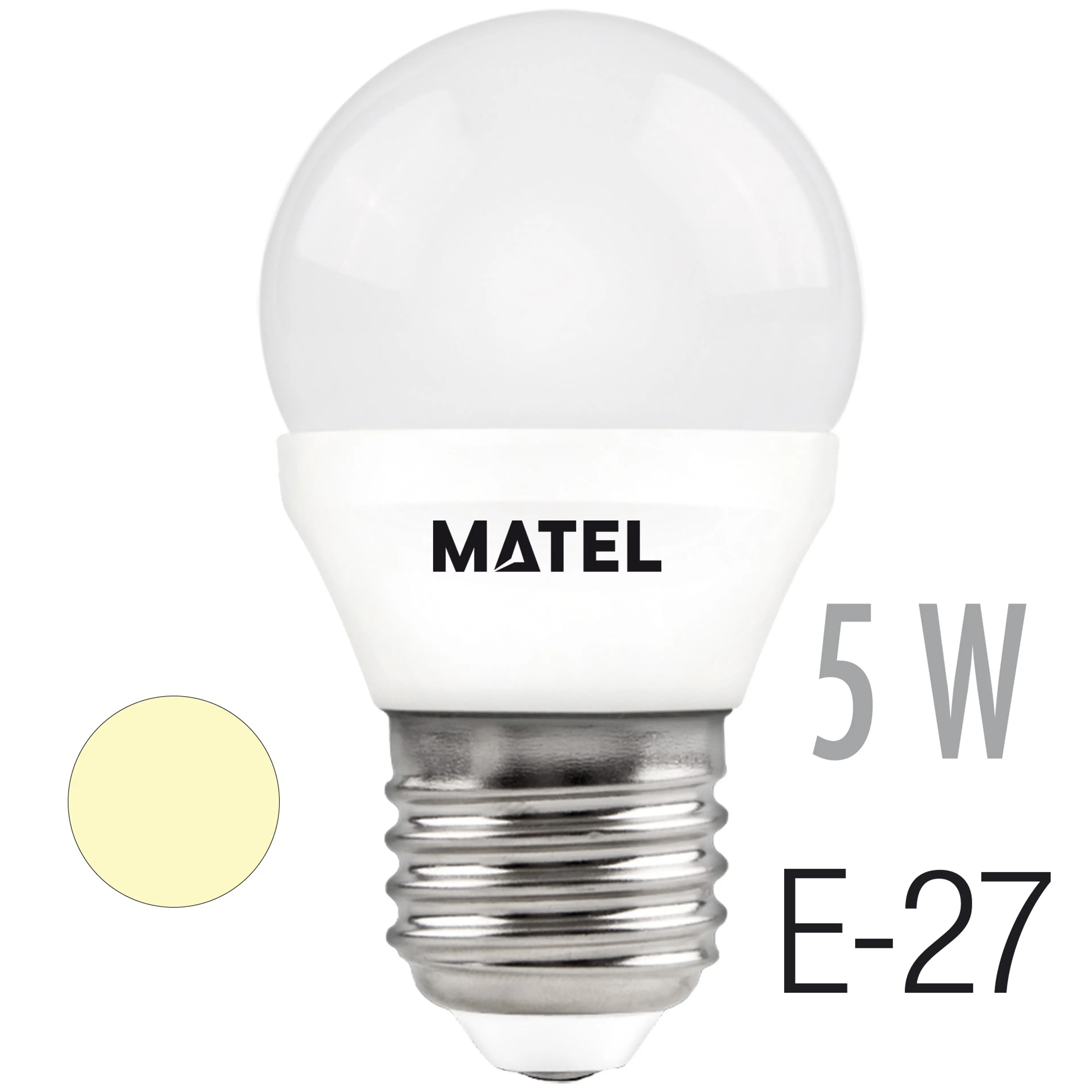 BOMBILLA LED ESFERICA E27 5W NEUTRA