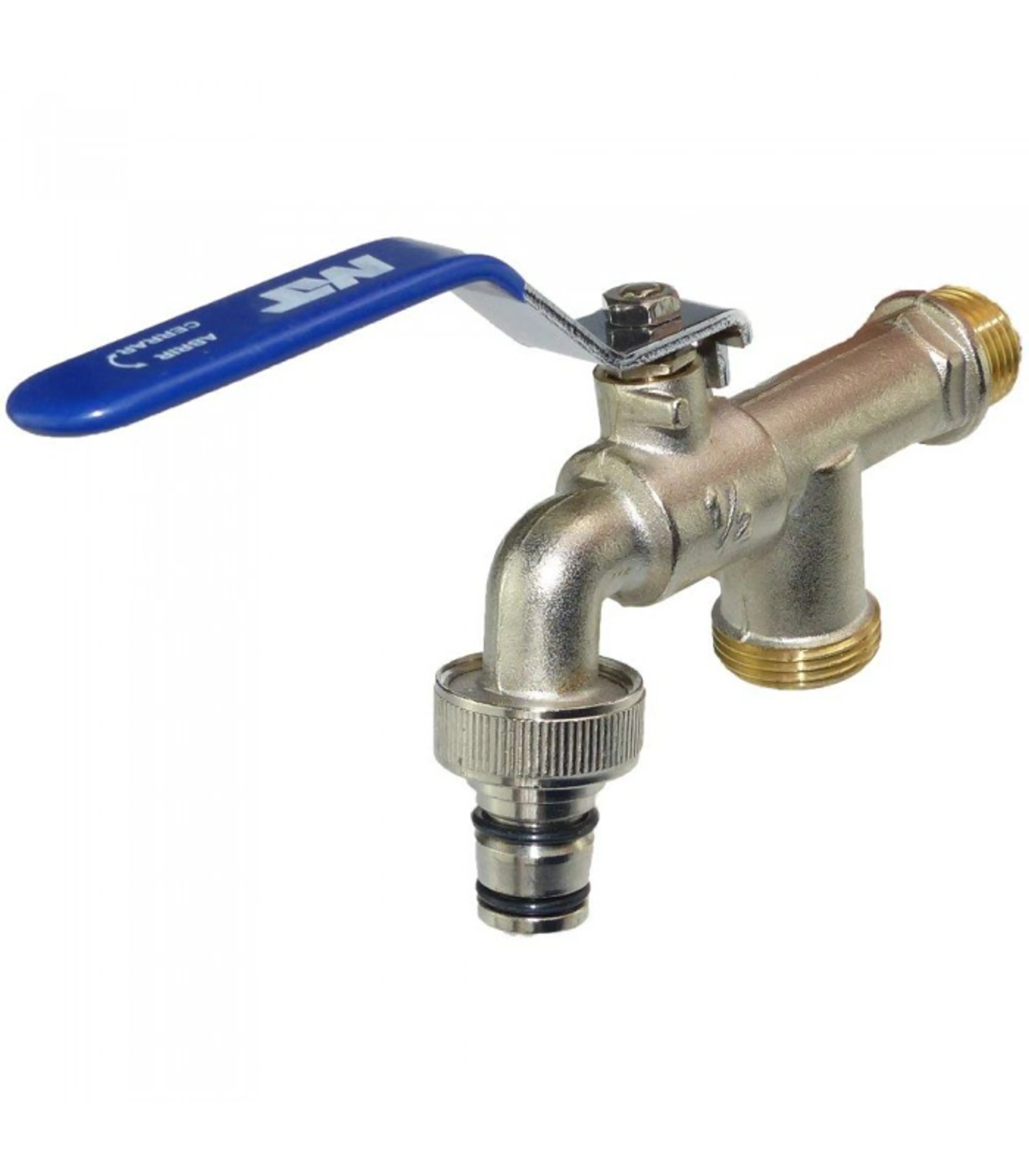 GRIFO DOS SALIDAS 1/2" X 3/4"X 3/4"