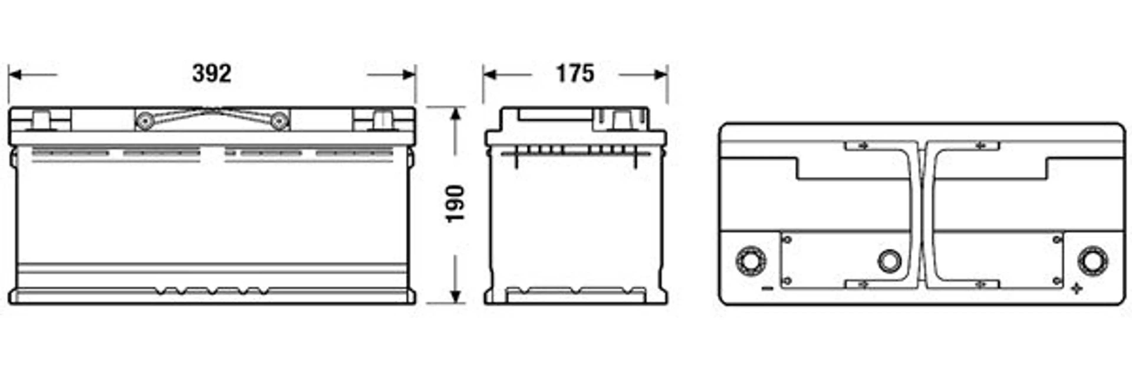 BATERIA EXIDE 110AH +D 392X175X190