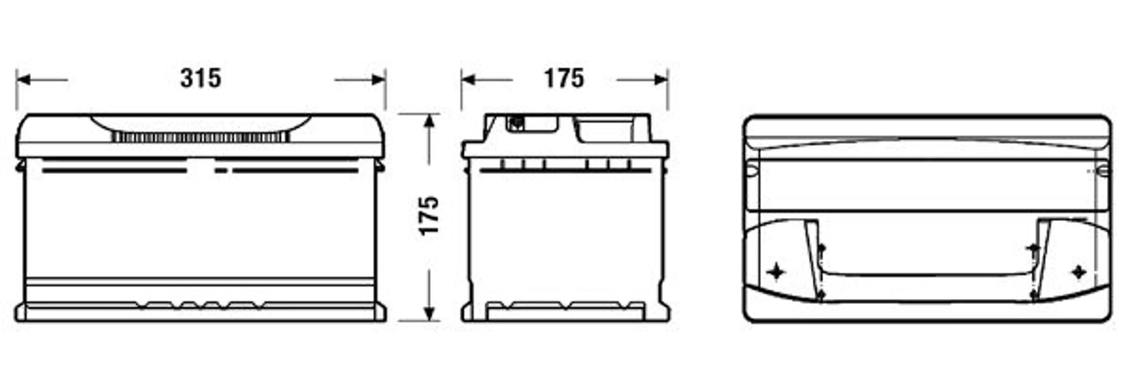 BATERIA EXIDE 80AH +D  315X175X175