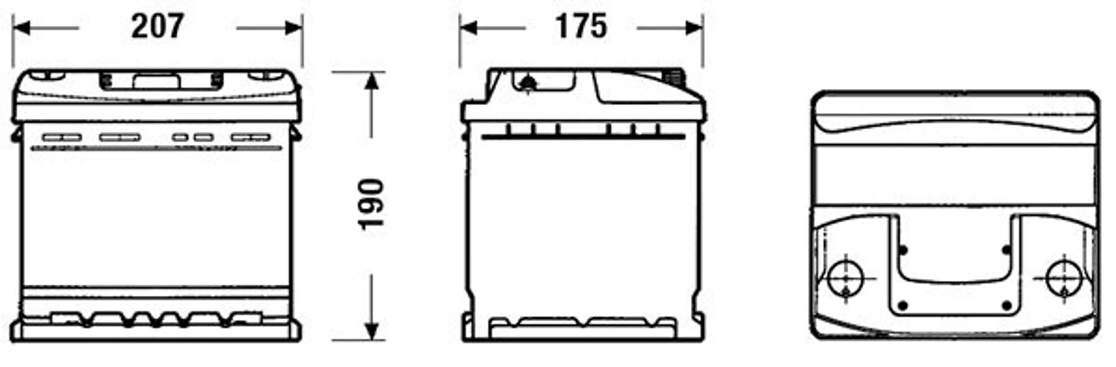 BATERIA 45D EXIDE EC440 205X175X190