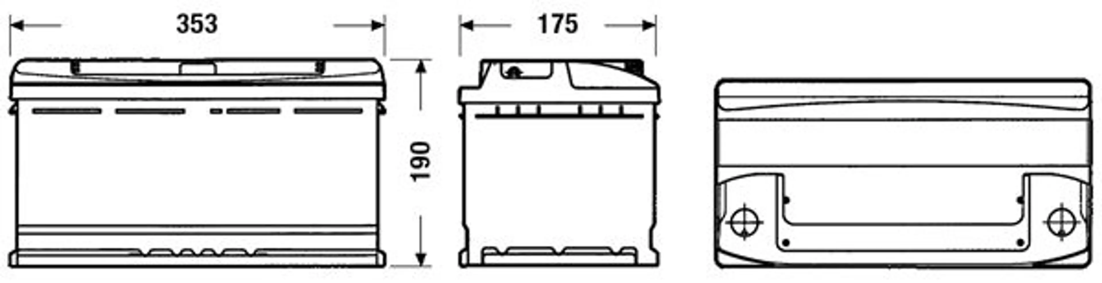 BATERIA 95D EXIDE EC900 350X175X175