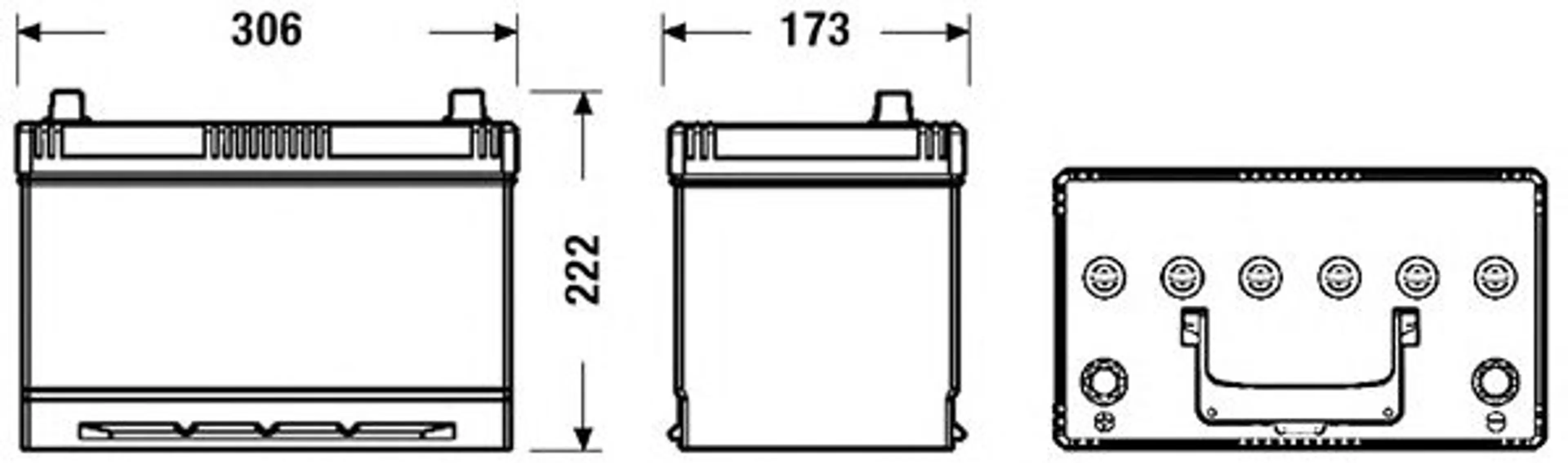 BATERIA 100I EXIDE 304X173X220