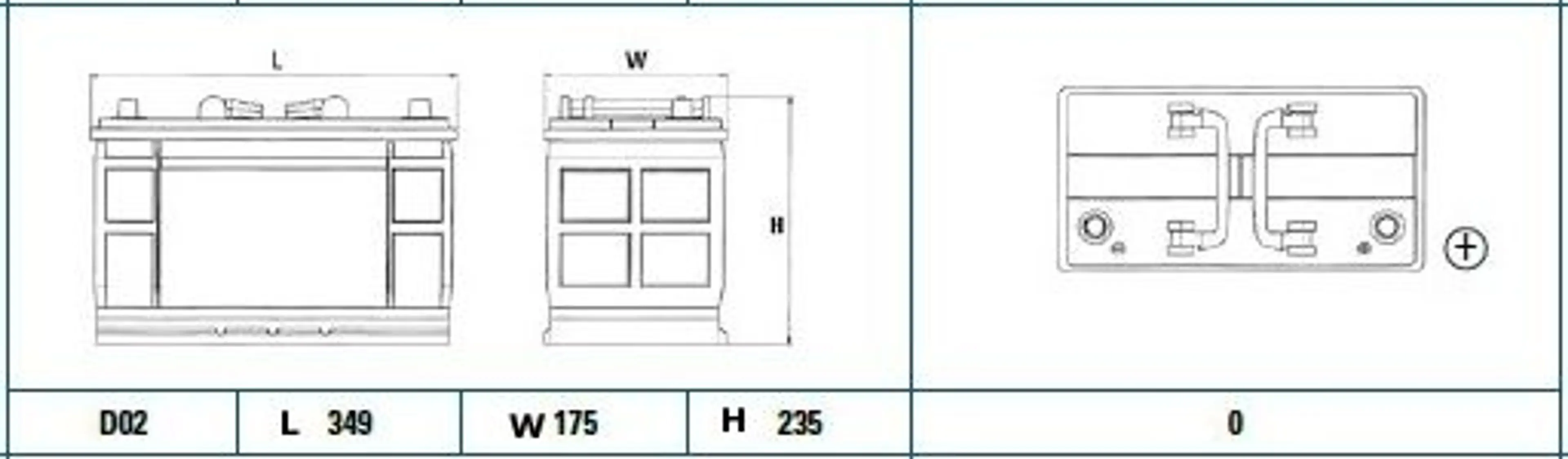 BATERIA 110D START PRO 345X175X230