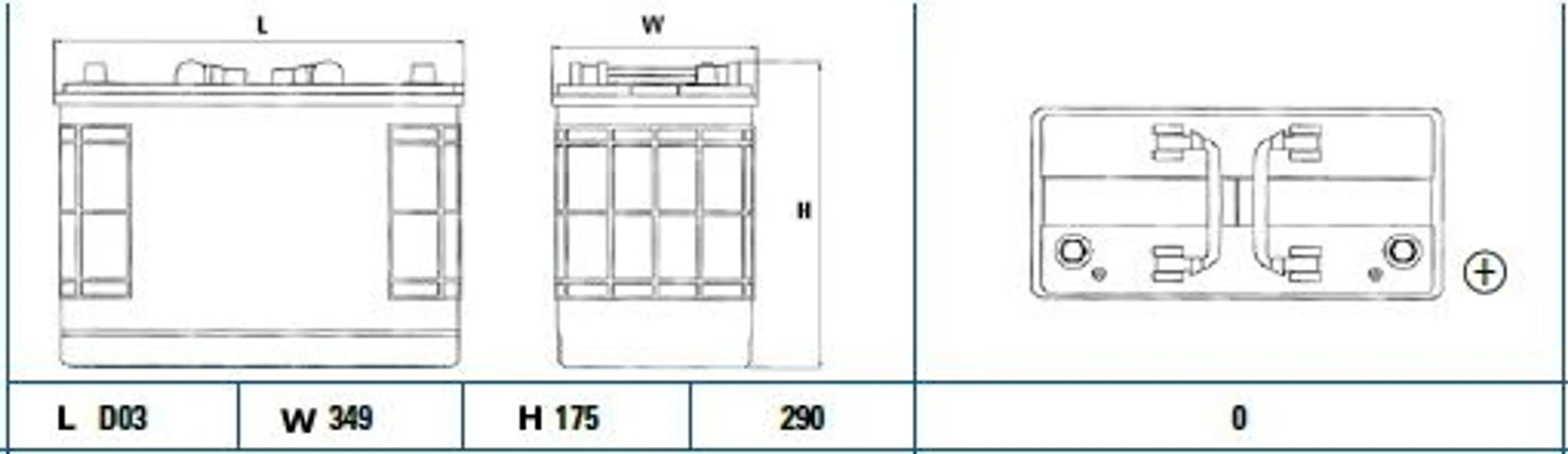 BATERIA 130D START PRO 345X175X285