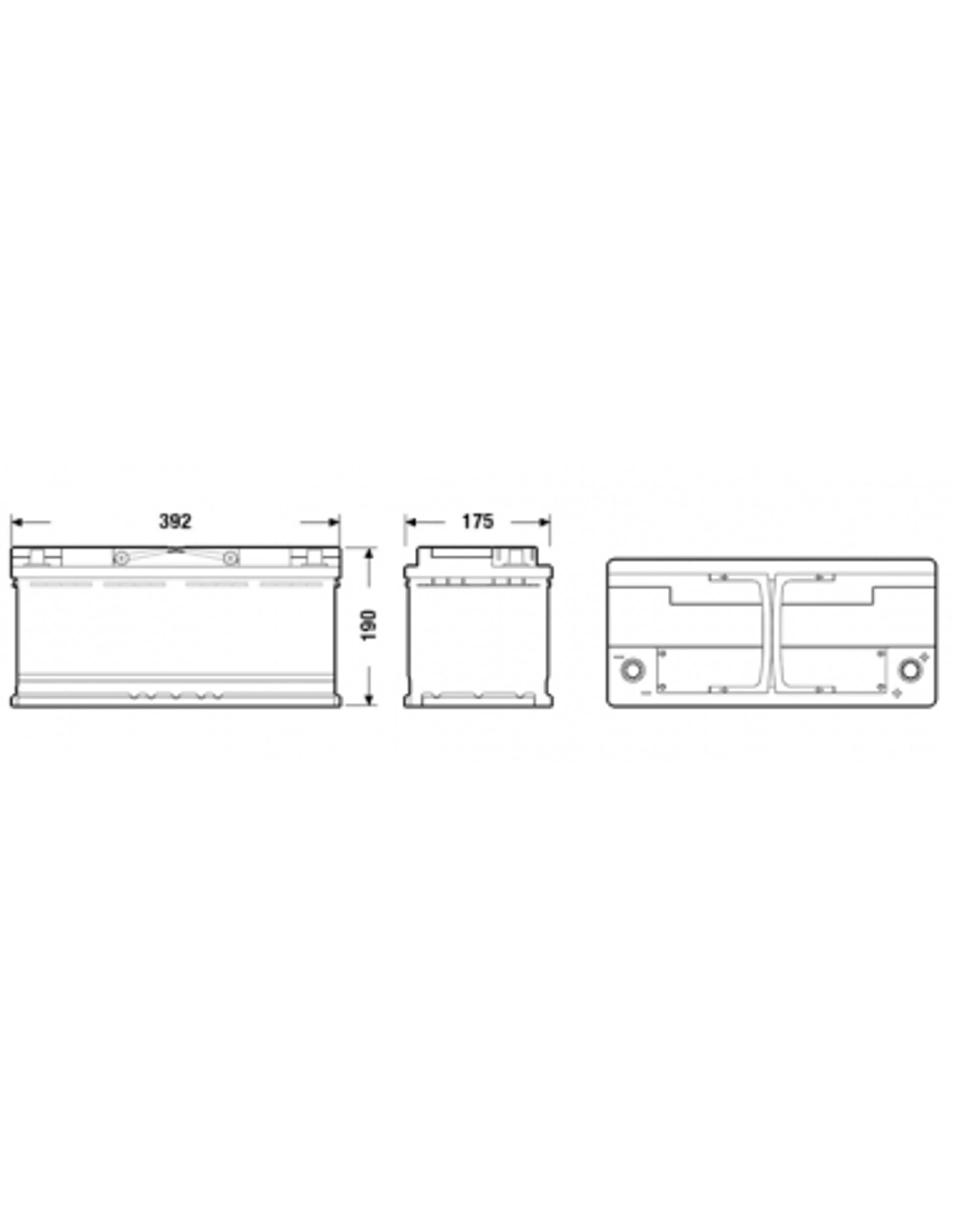 BAT.EXIDE AGM 105A 950A 392X175X190