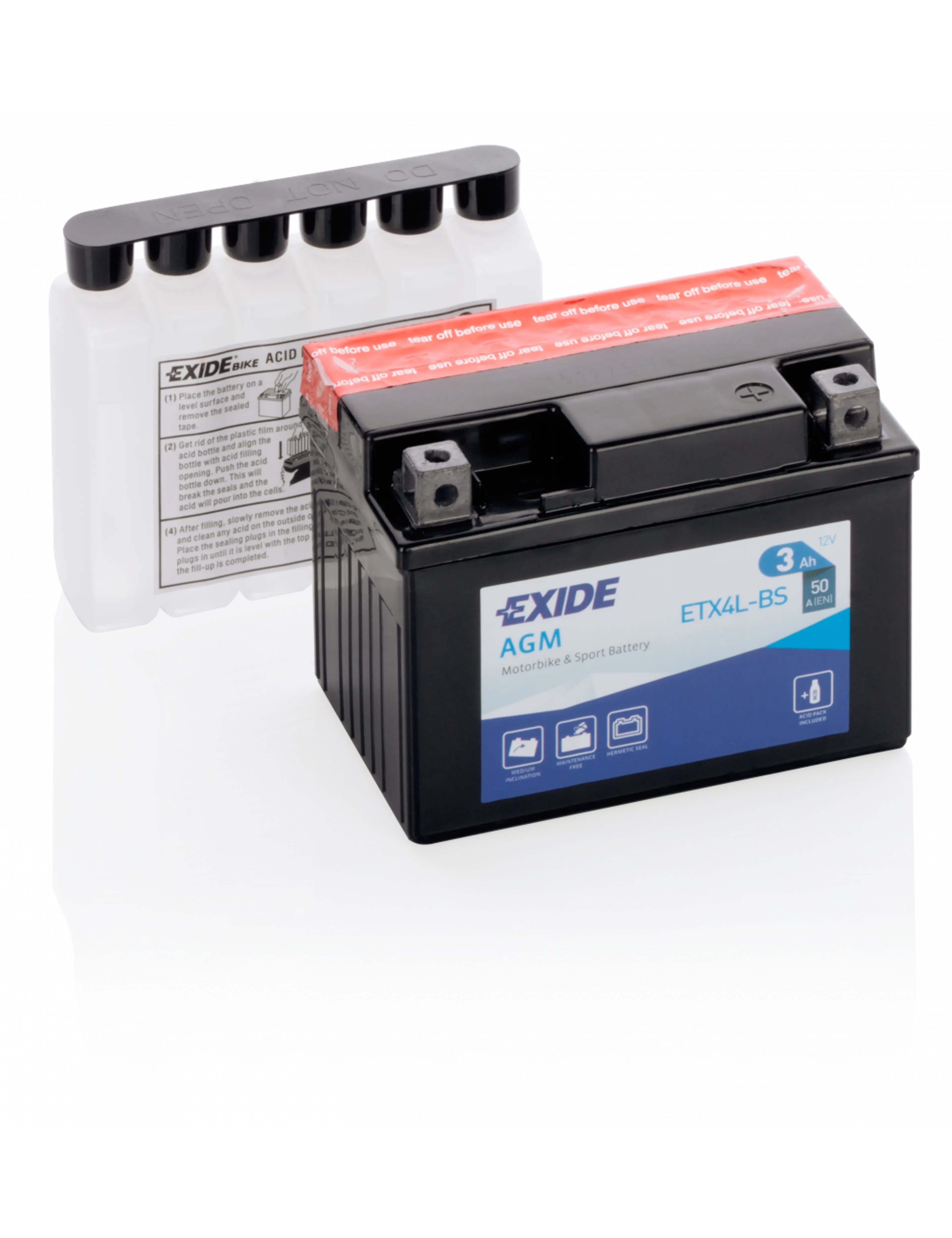 BAT.MOTO AGM 12V 3AH 114X71X86