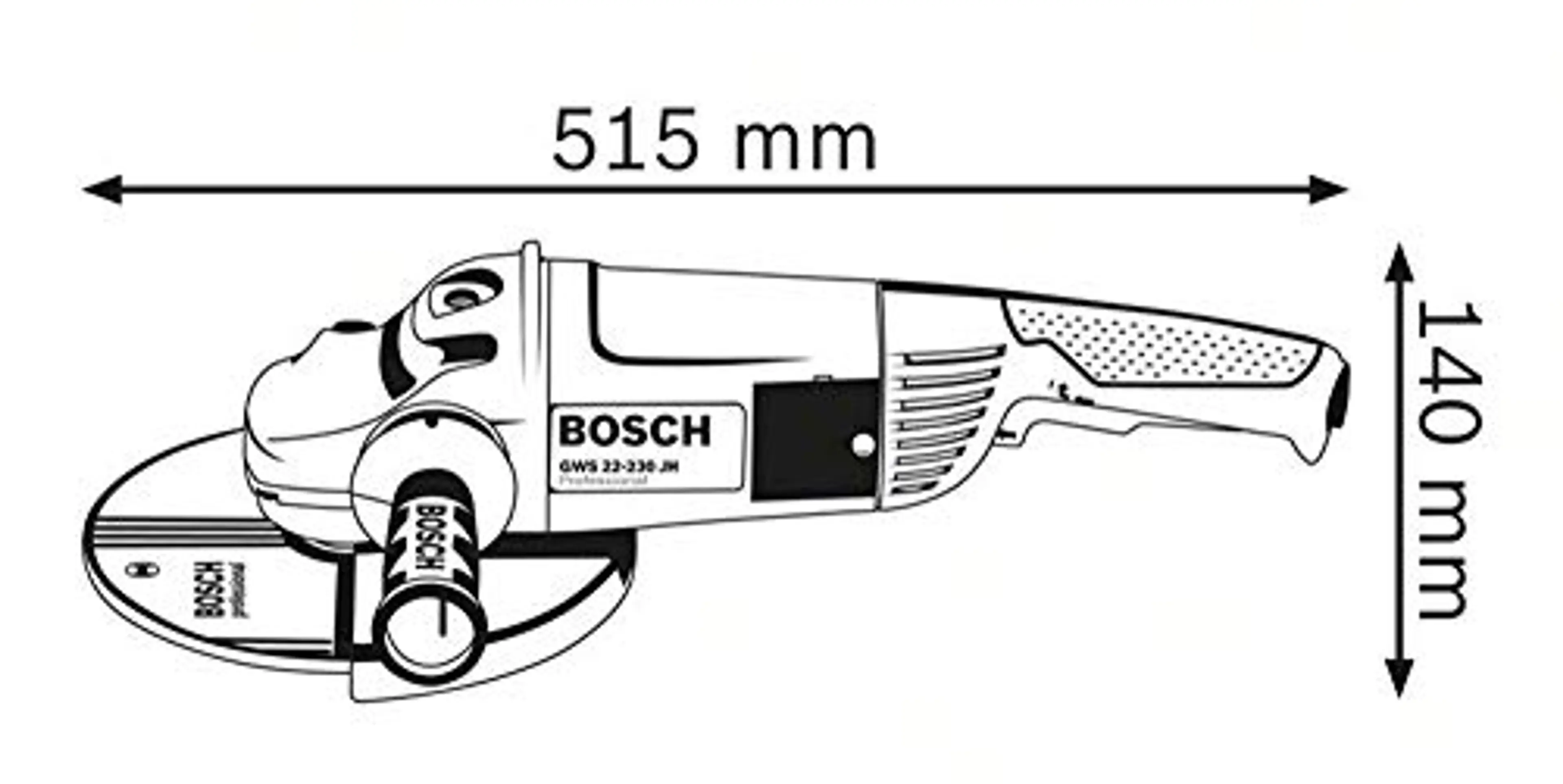 AMOLADORA GWS 22 JH 2200W 230MM