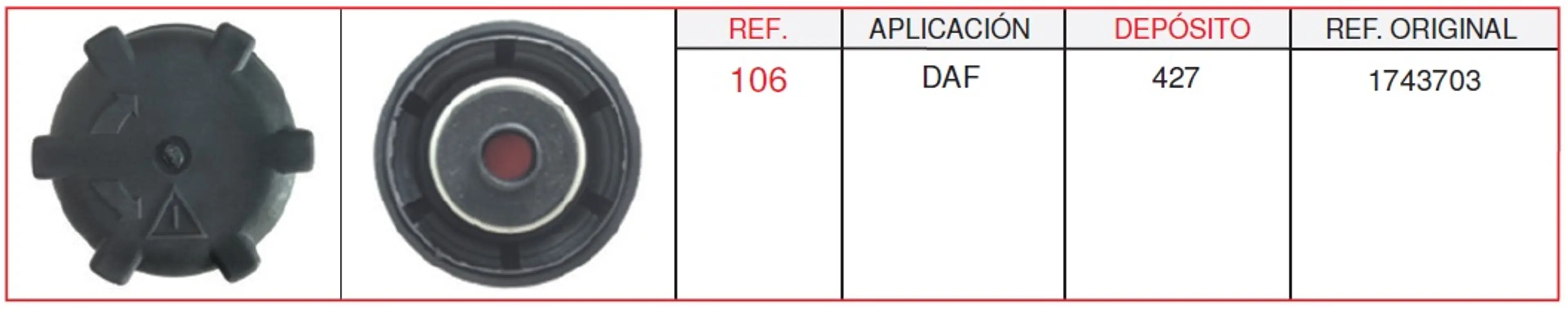 TAPON DEPOSITO EXPANSION DAF