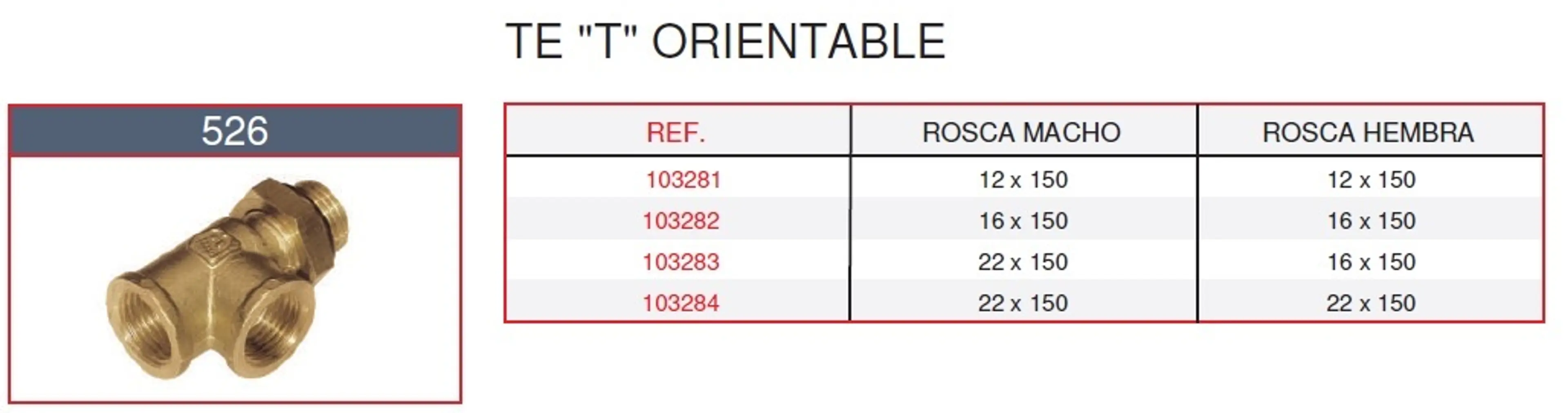 TE ORIENTABLE M16X1.5
