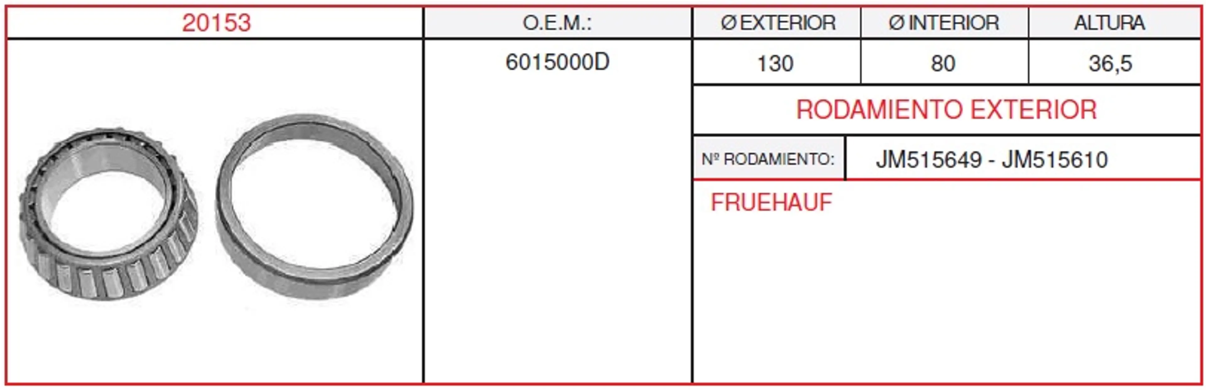 RODAMIENTO EXTERIOR TRAILOR