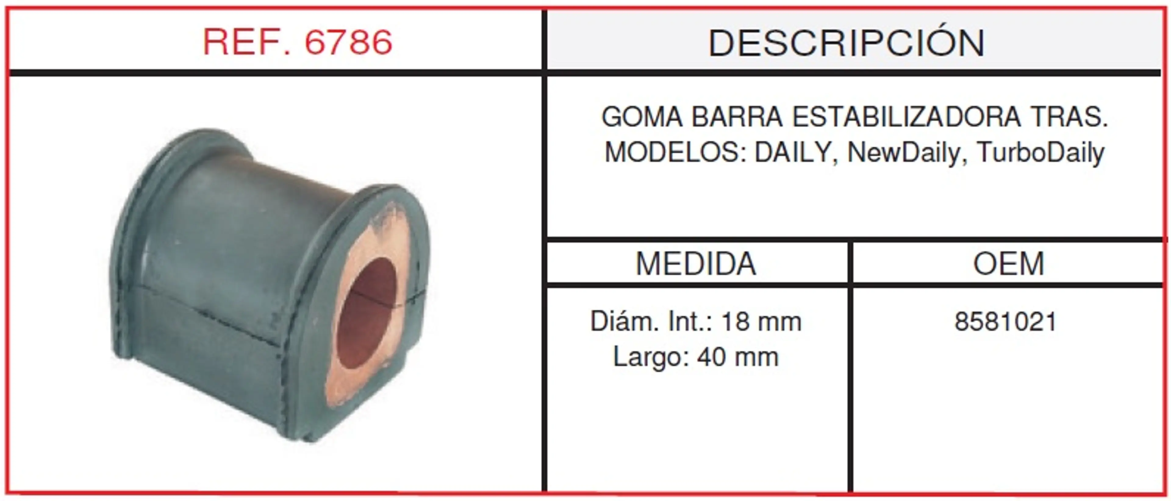 SILENTBLOCK BARRA ESTABILIZAD IVECO