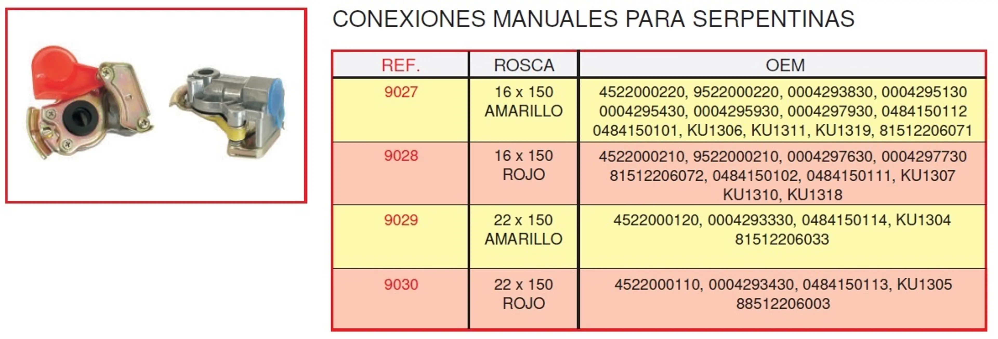 CABEZA MANUAL AMARILLA 22X150