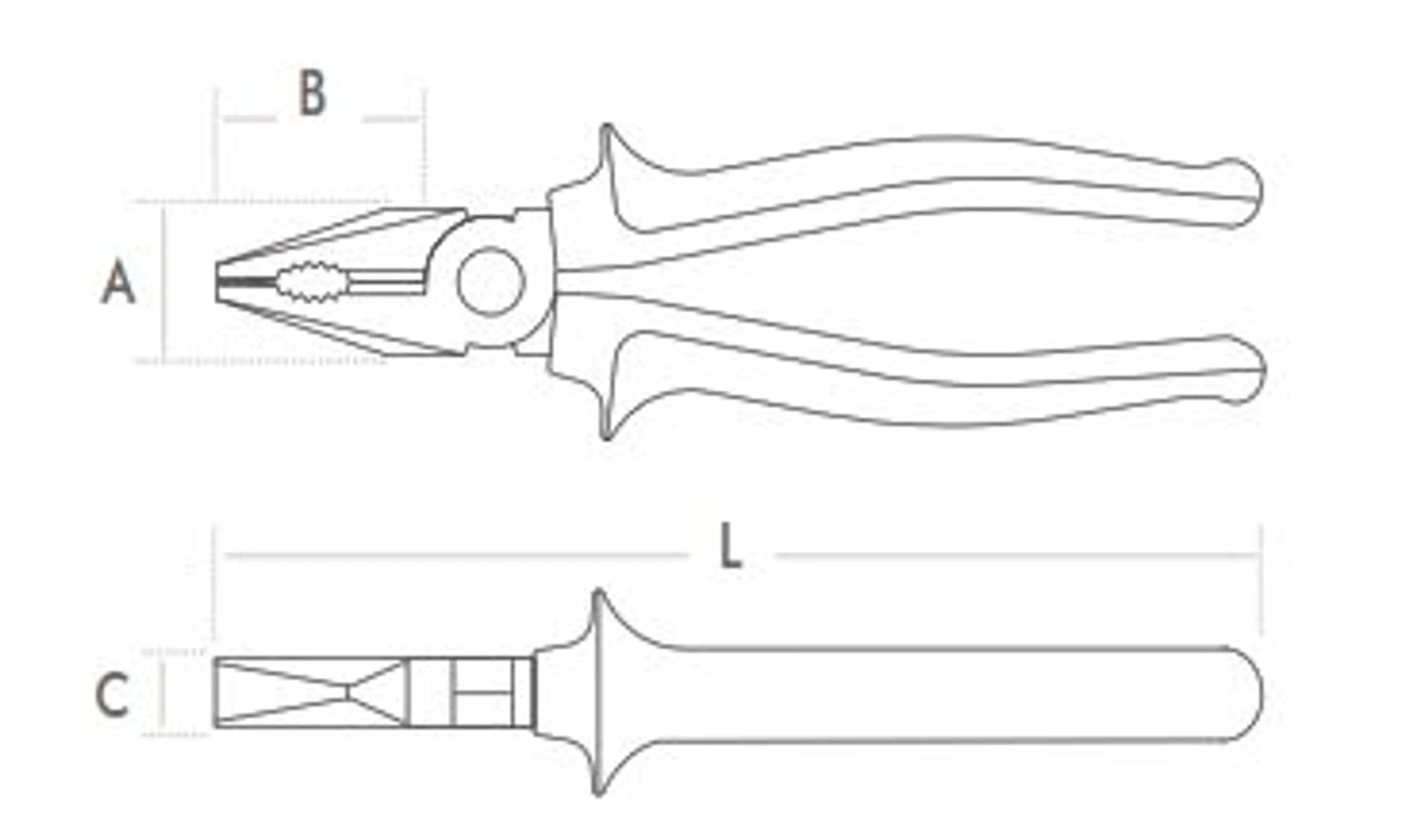 ALICATE C/DIAGONAL ALTA POT.160MM