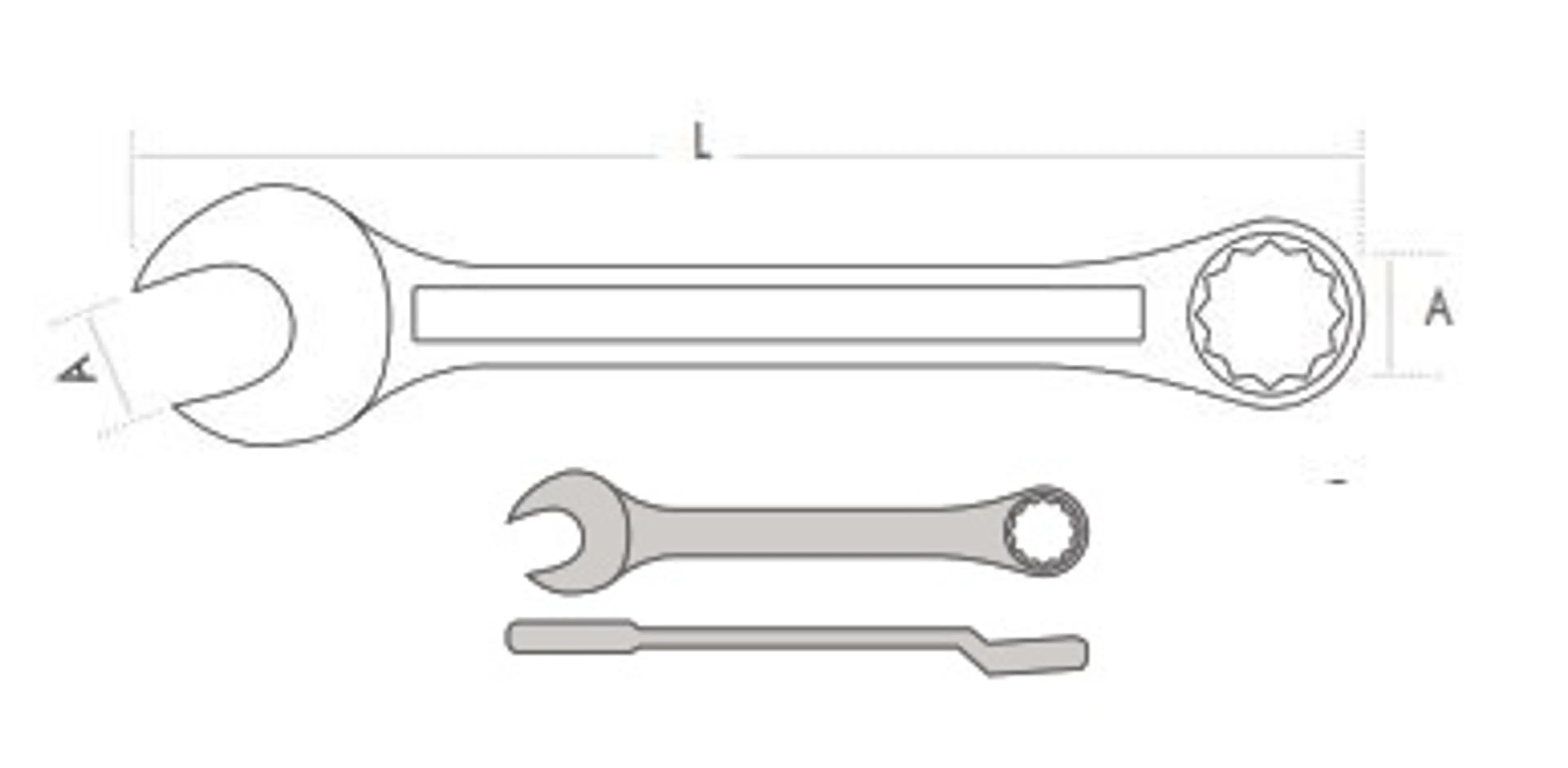 LLAVE COMBINADA ACODADA 9MM
