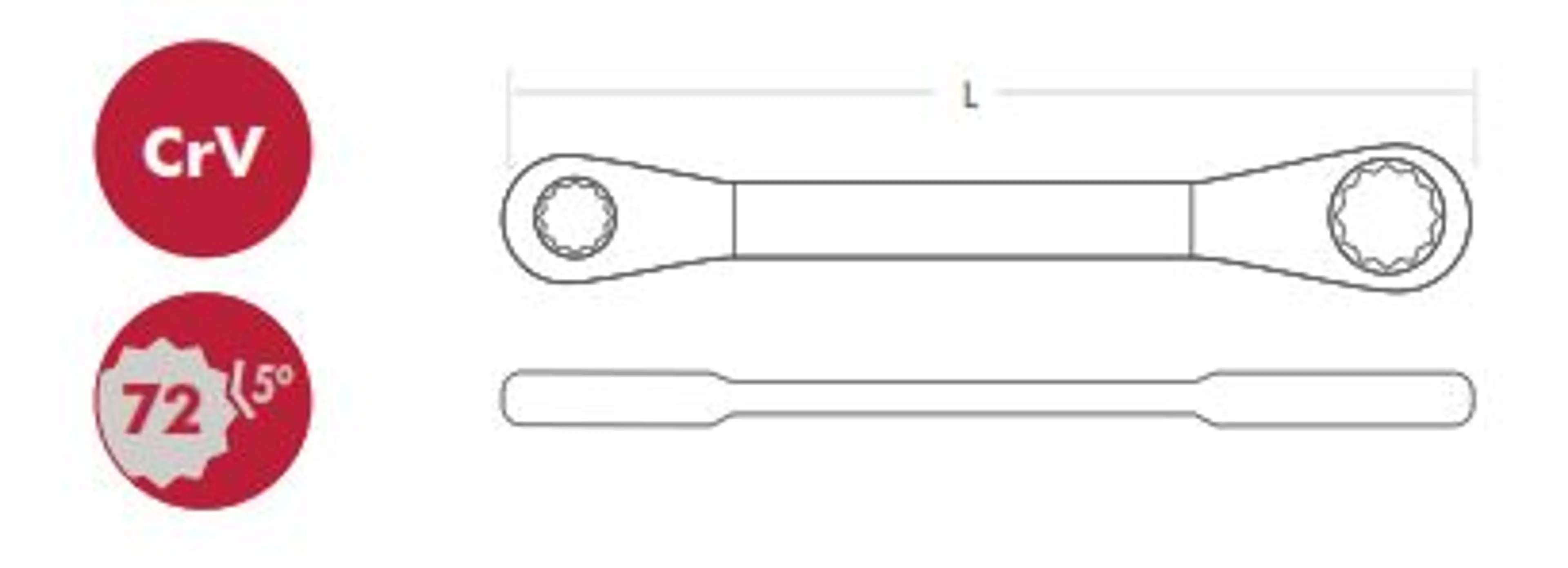 LLAVE DE CARRACA REV PLANA 6X7