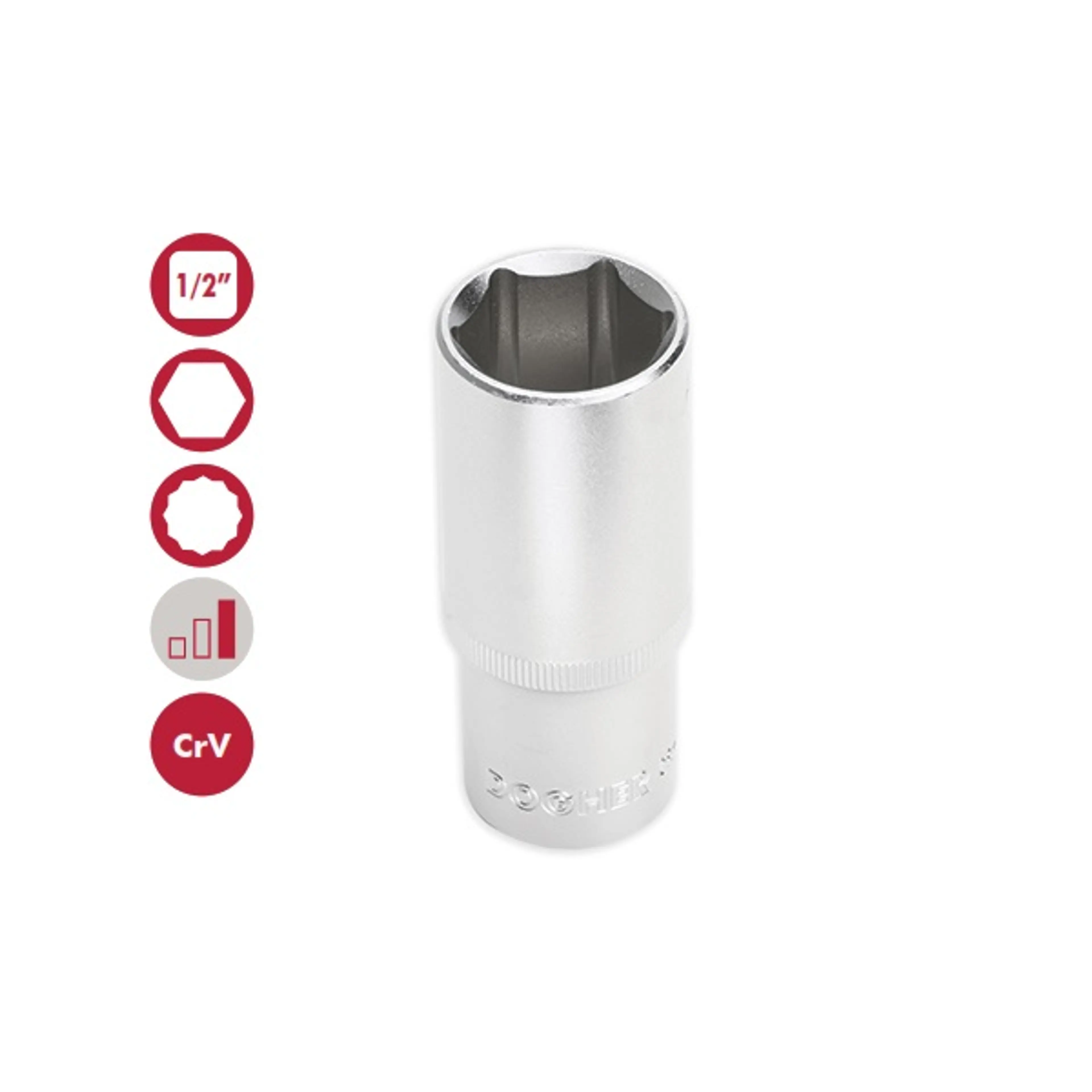 VASO HEXAGONAL 1/2 S/L 32MM