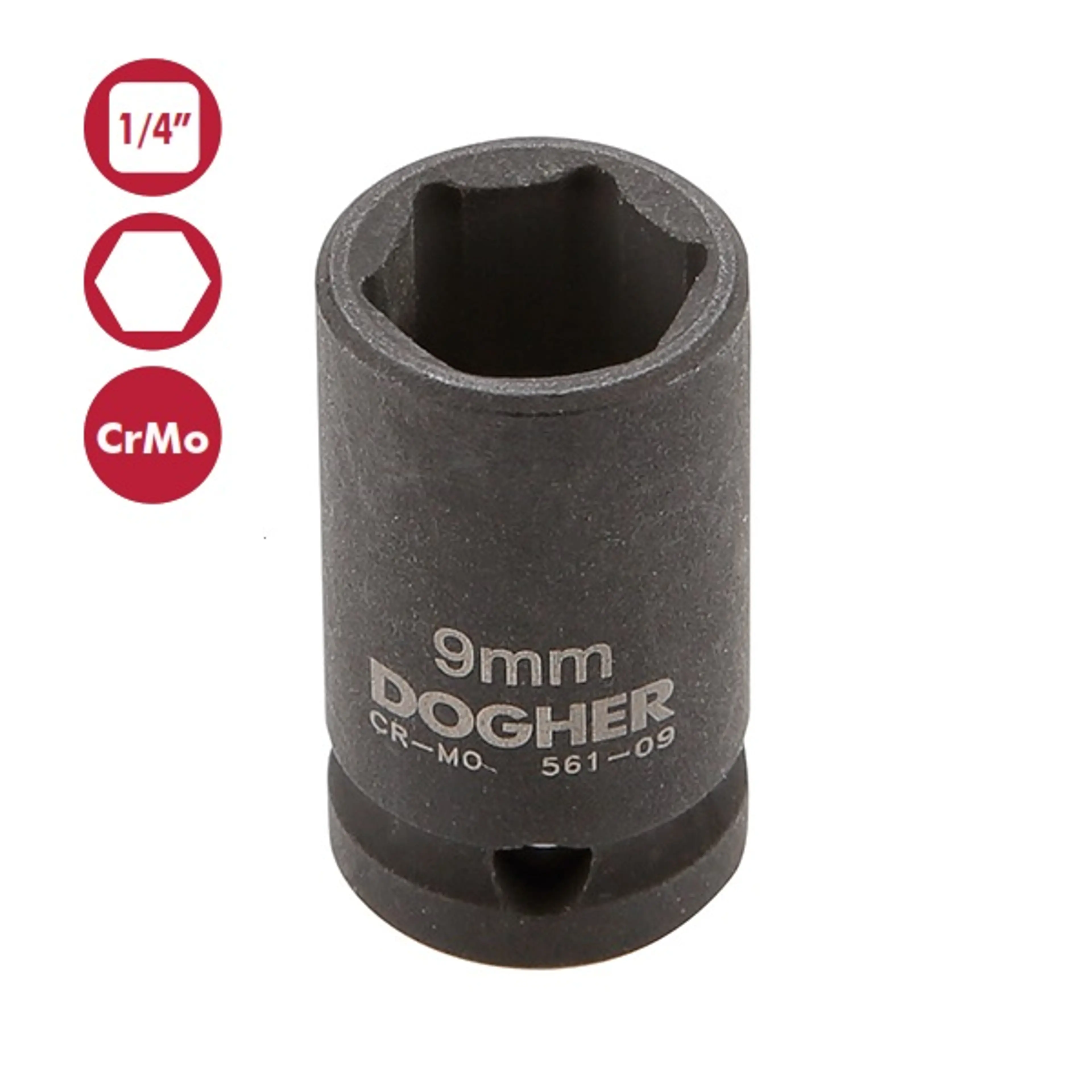 VASO IMPACTO CRMO 1/4 HEXAGONAL 9MM