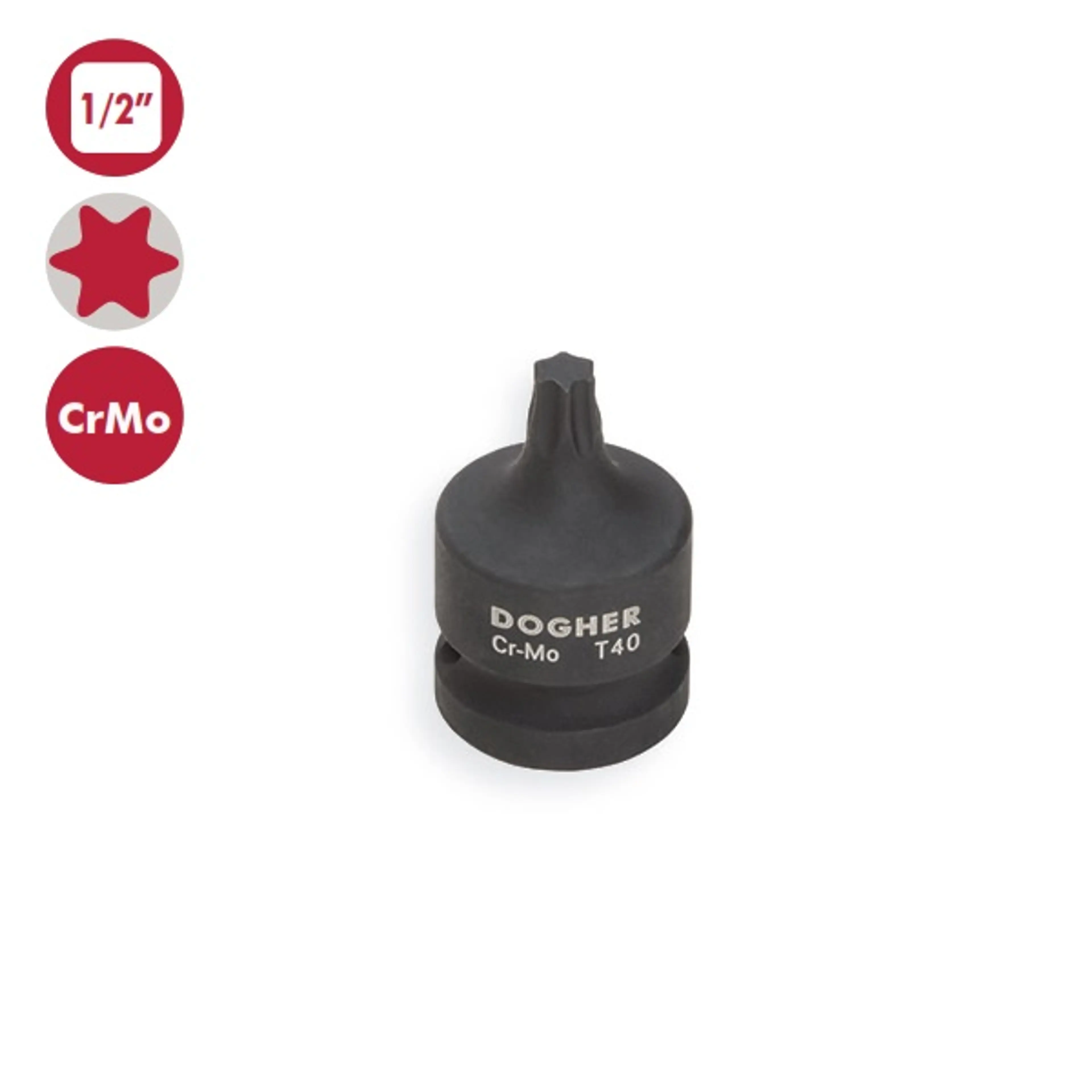 VASO IMPACTO 1/2  C/PUNTA T40X40MM