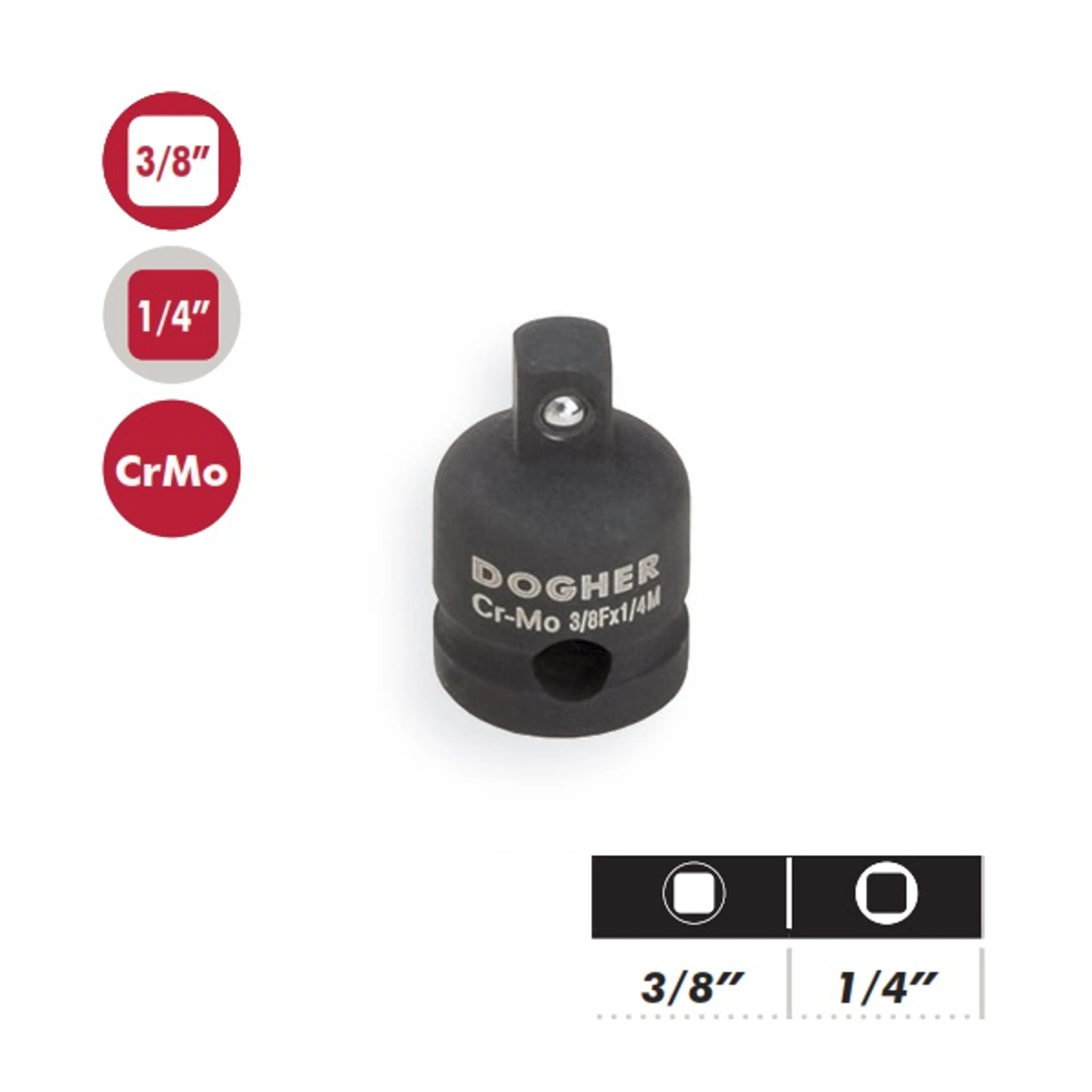 ADAPTADOR REDUCTOR IMPACTO 3/8X1/4