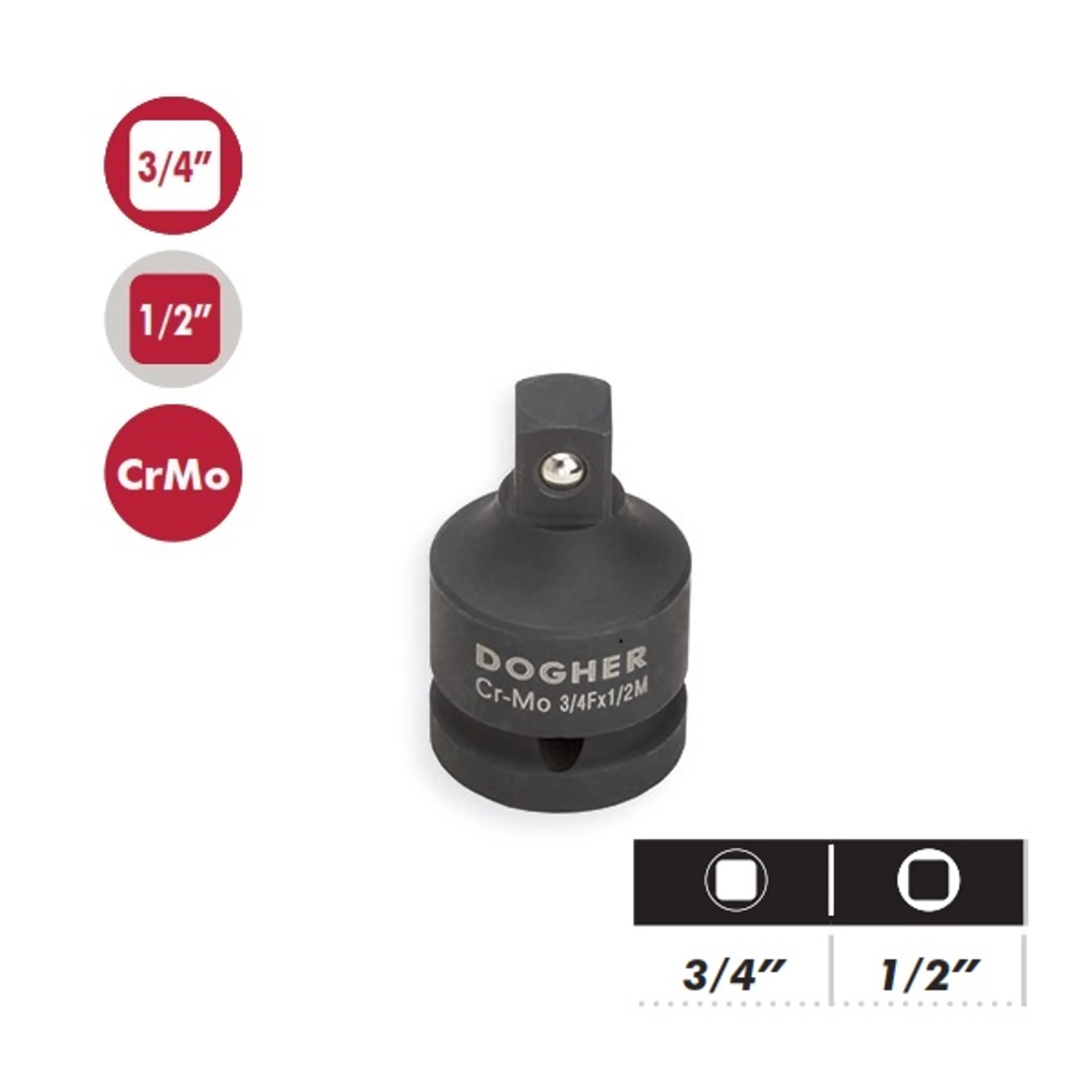 ADAPTADOR REDUCTOR IMPACTO 3/4X1/2