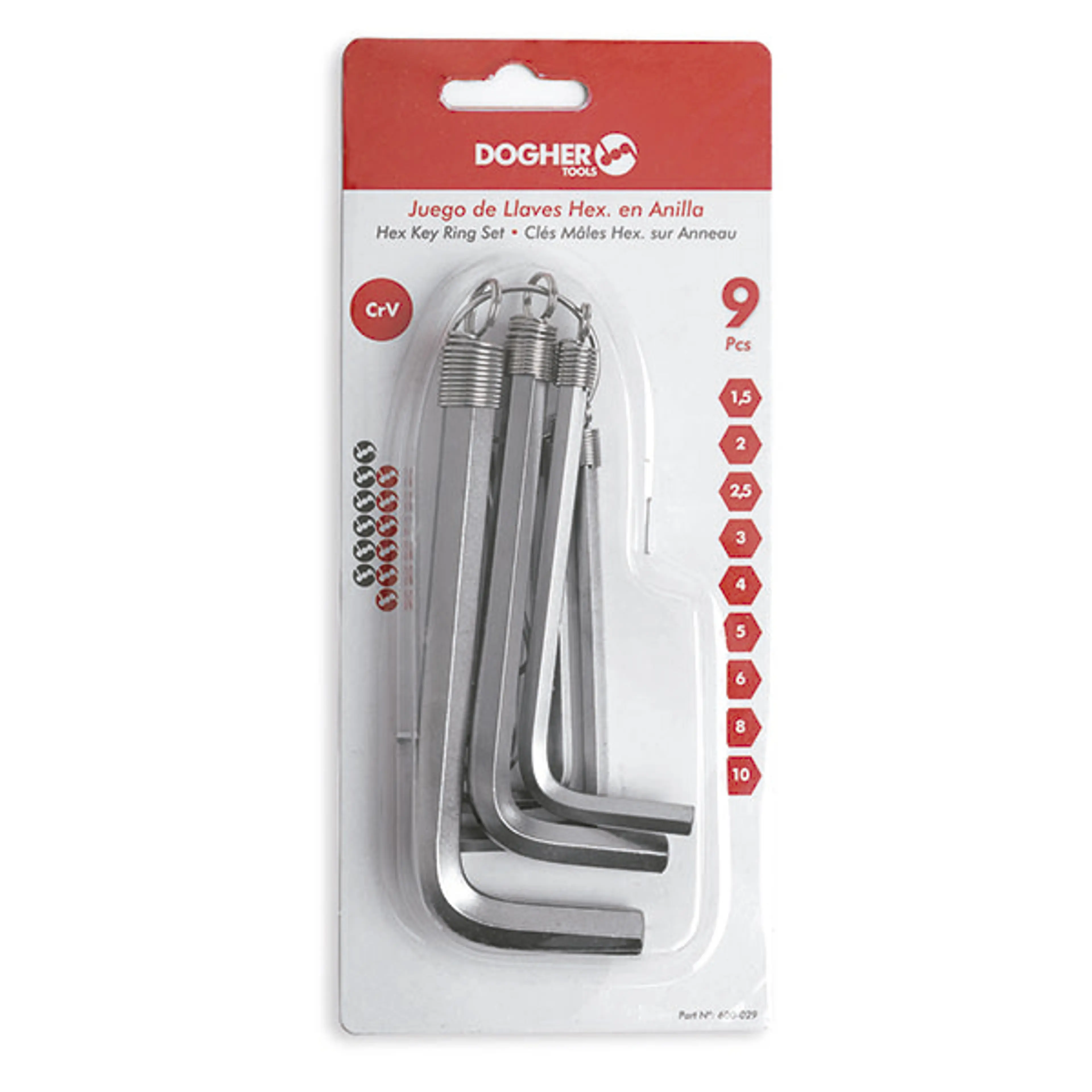 JUEGO LLAVES MACHO HEX ANILLA 9PZS1