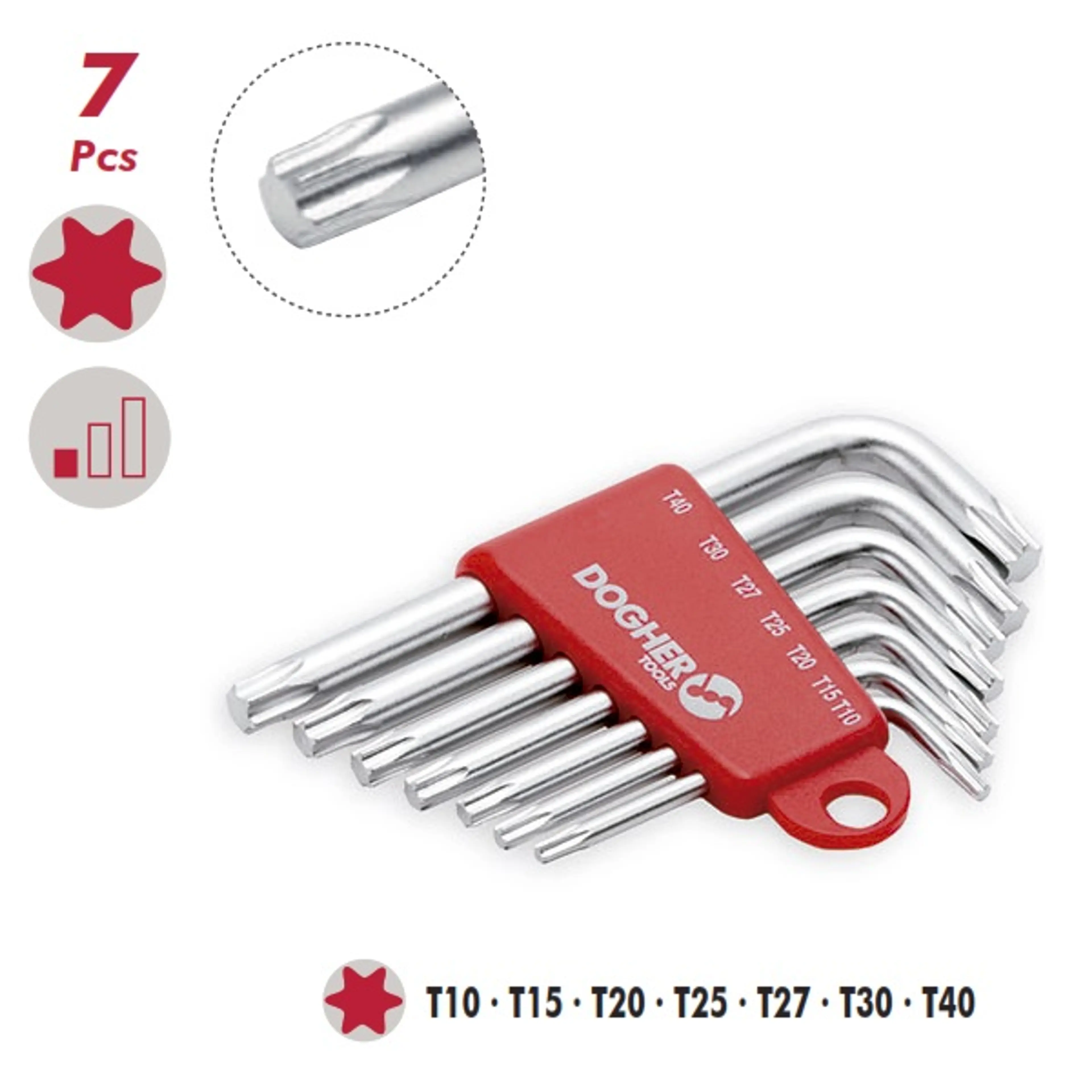 JUEGO DE LLAVES MACHO TORX-7PZAS T1