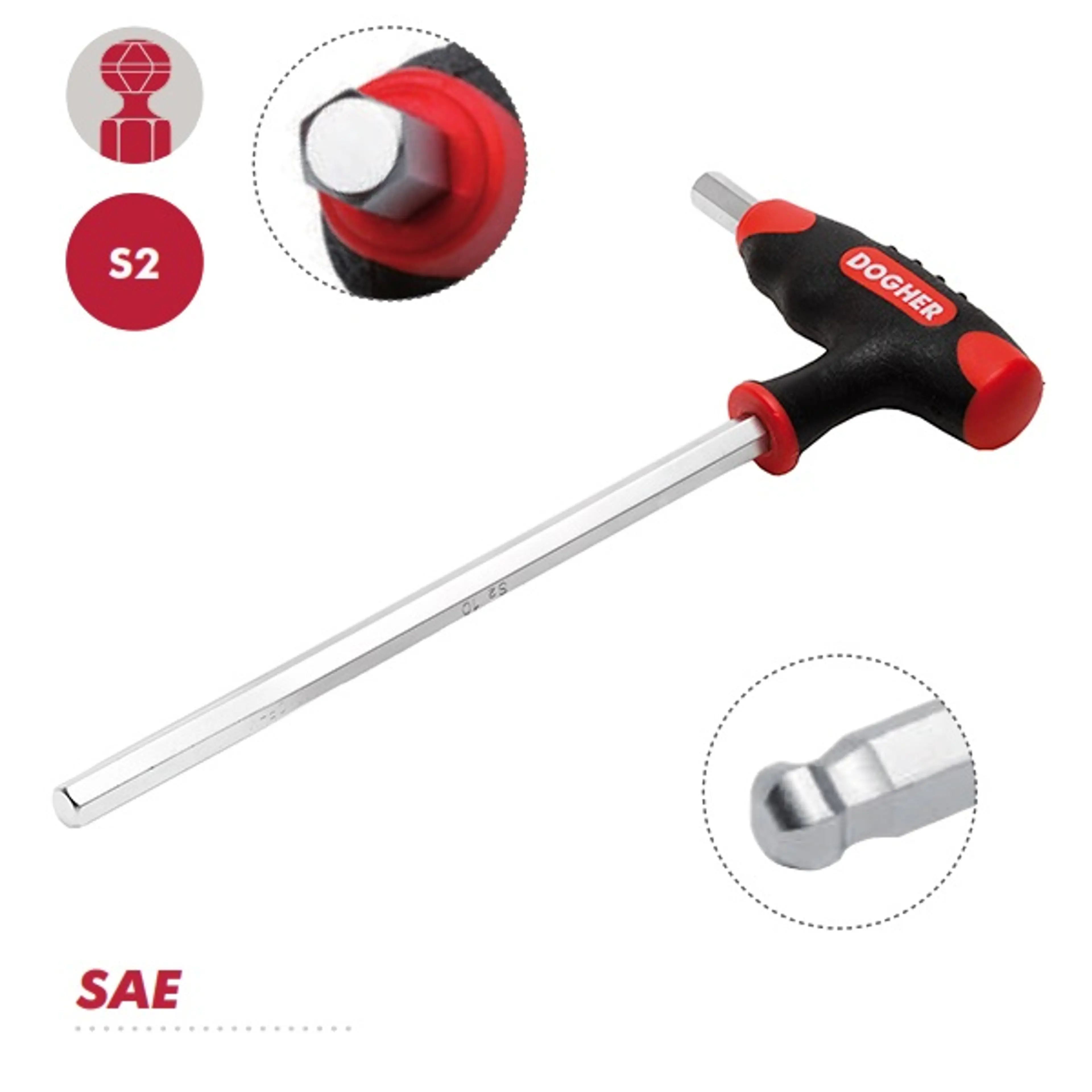 LLAVE EN T HEXAGONAL 3/8