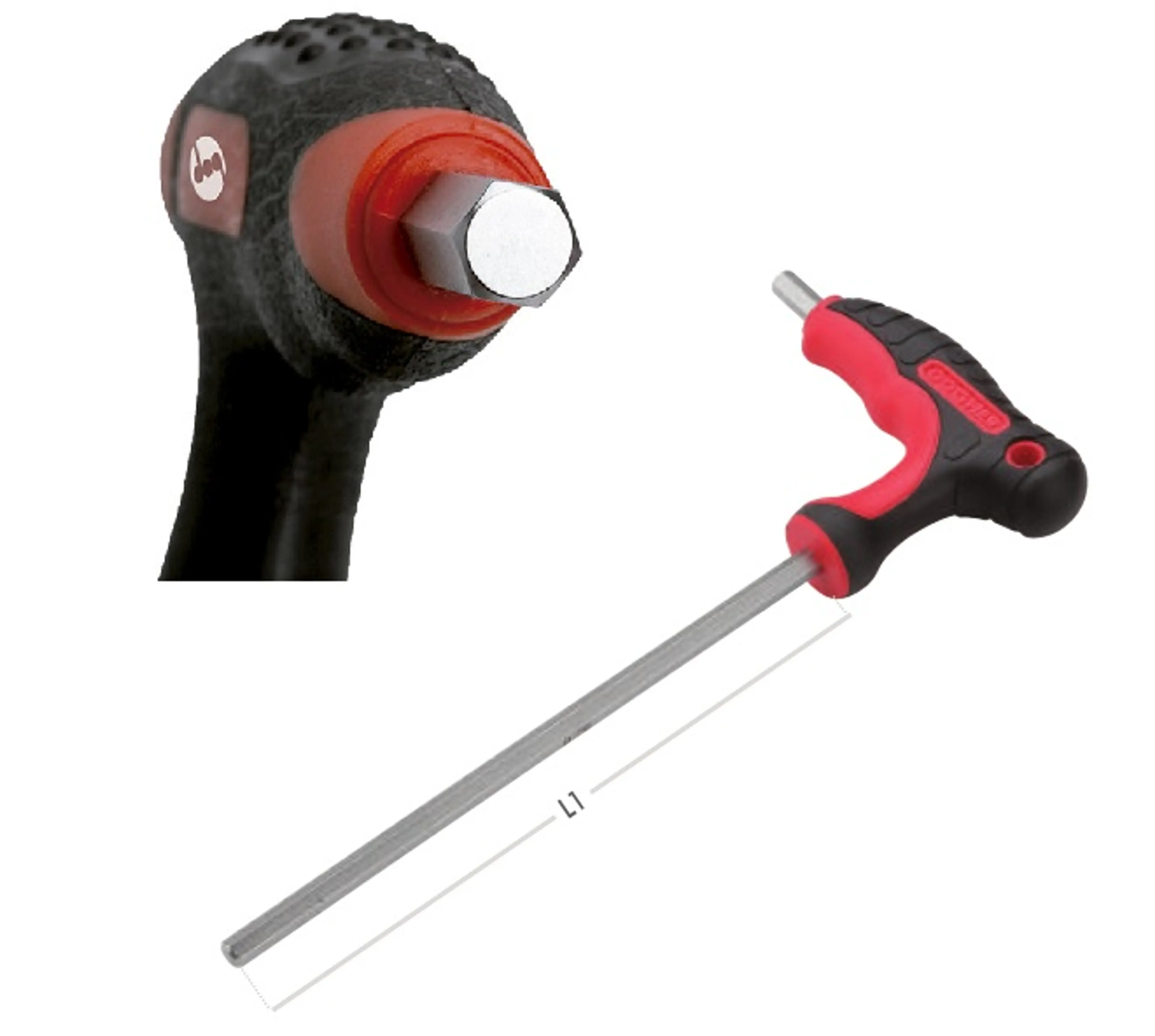 LLAVE EN T HEXAGONAL 3/8