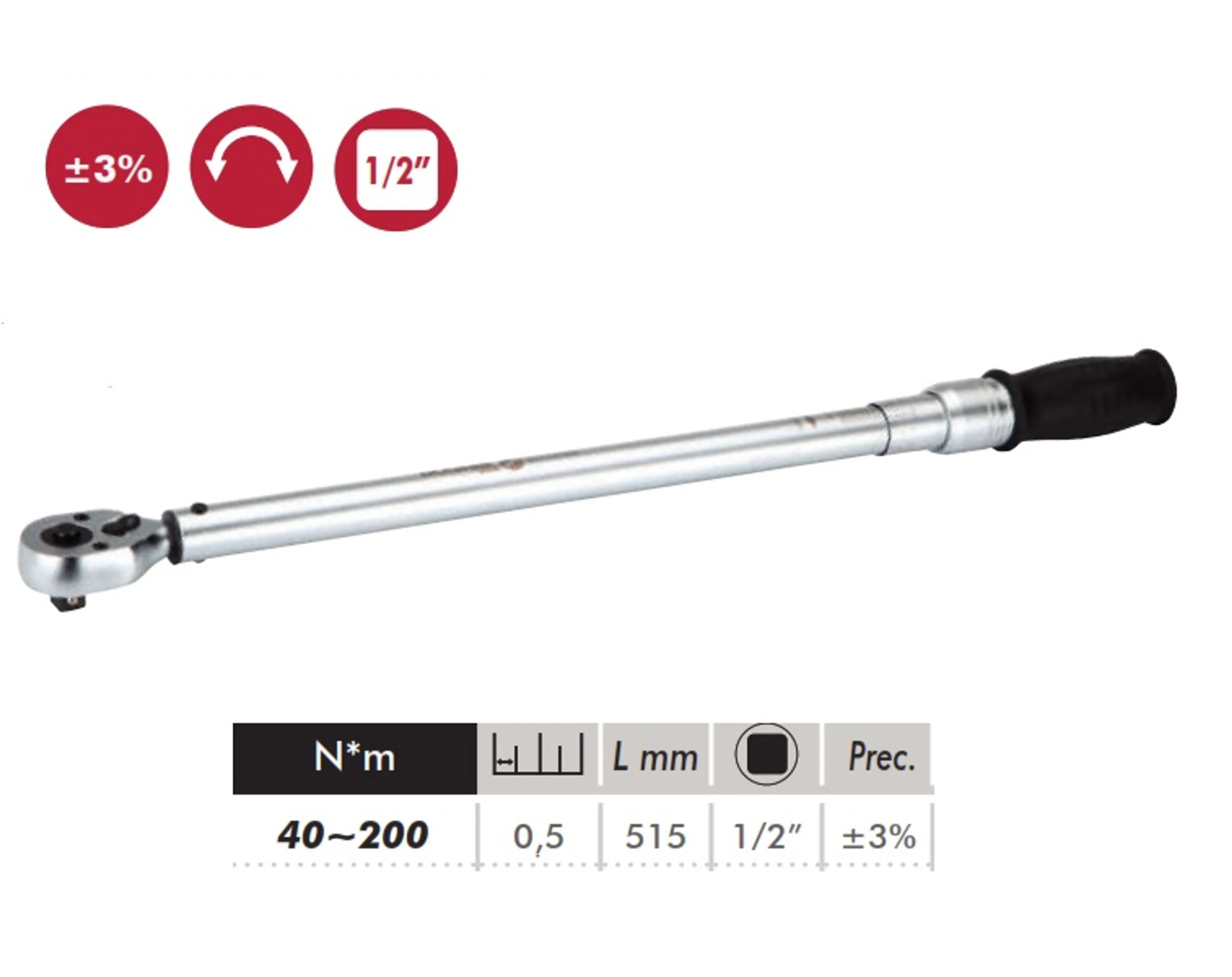 LLAVE DINAMOMETRICA PROF 1/2 40-200