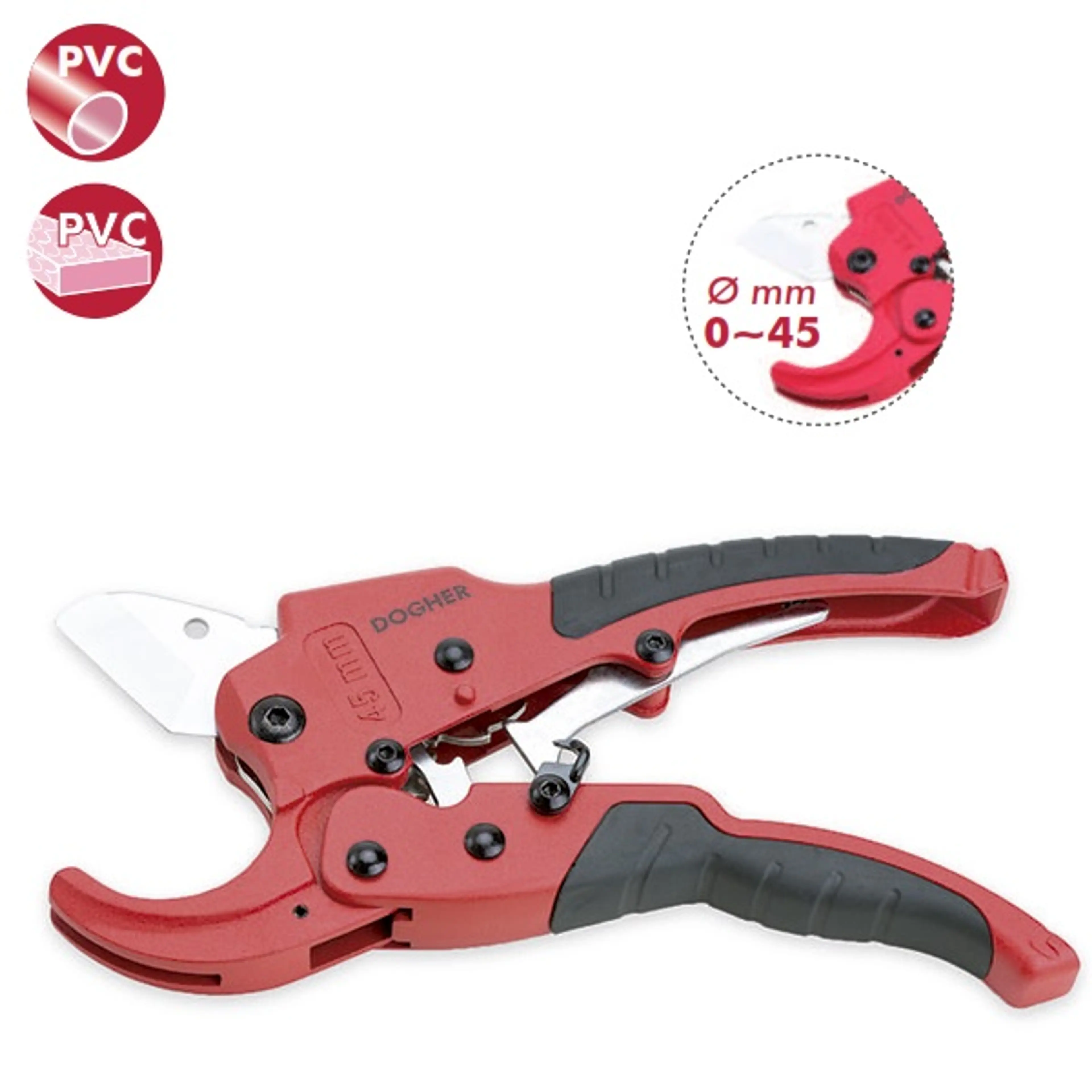 CORTATUBOS PVC RETROCESO AUTO 45MM