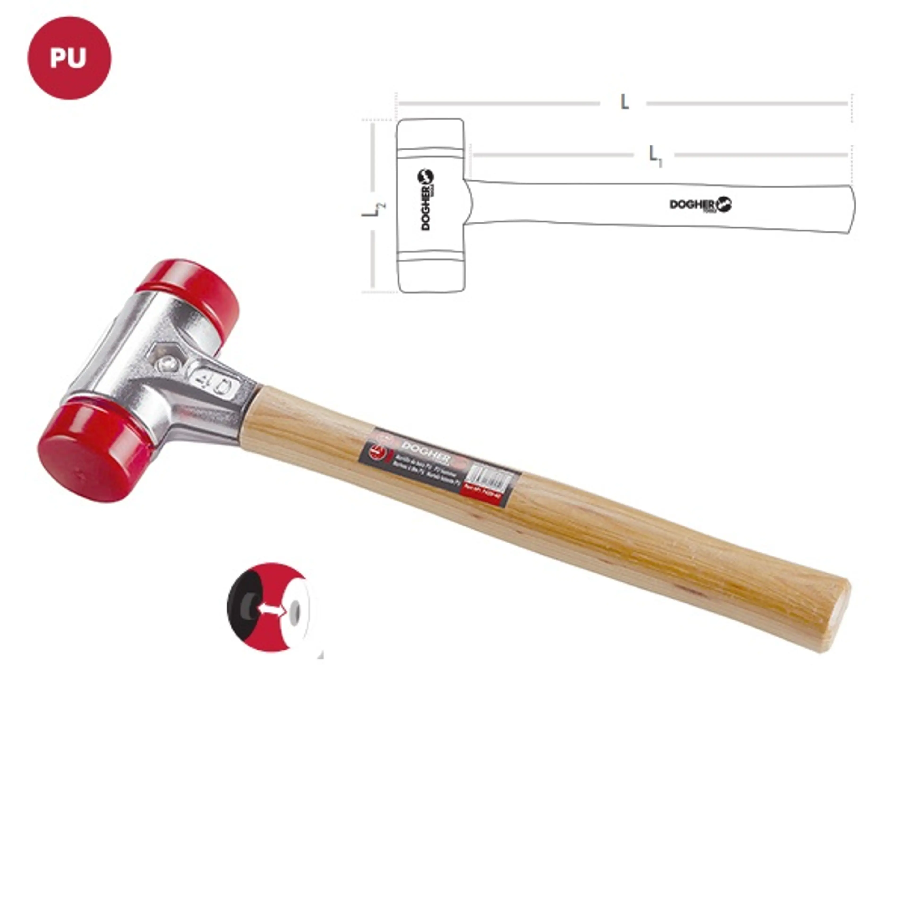 MARTILLO PROHIT BOCAS PU 30MM