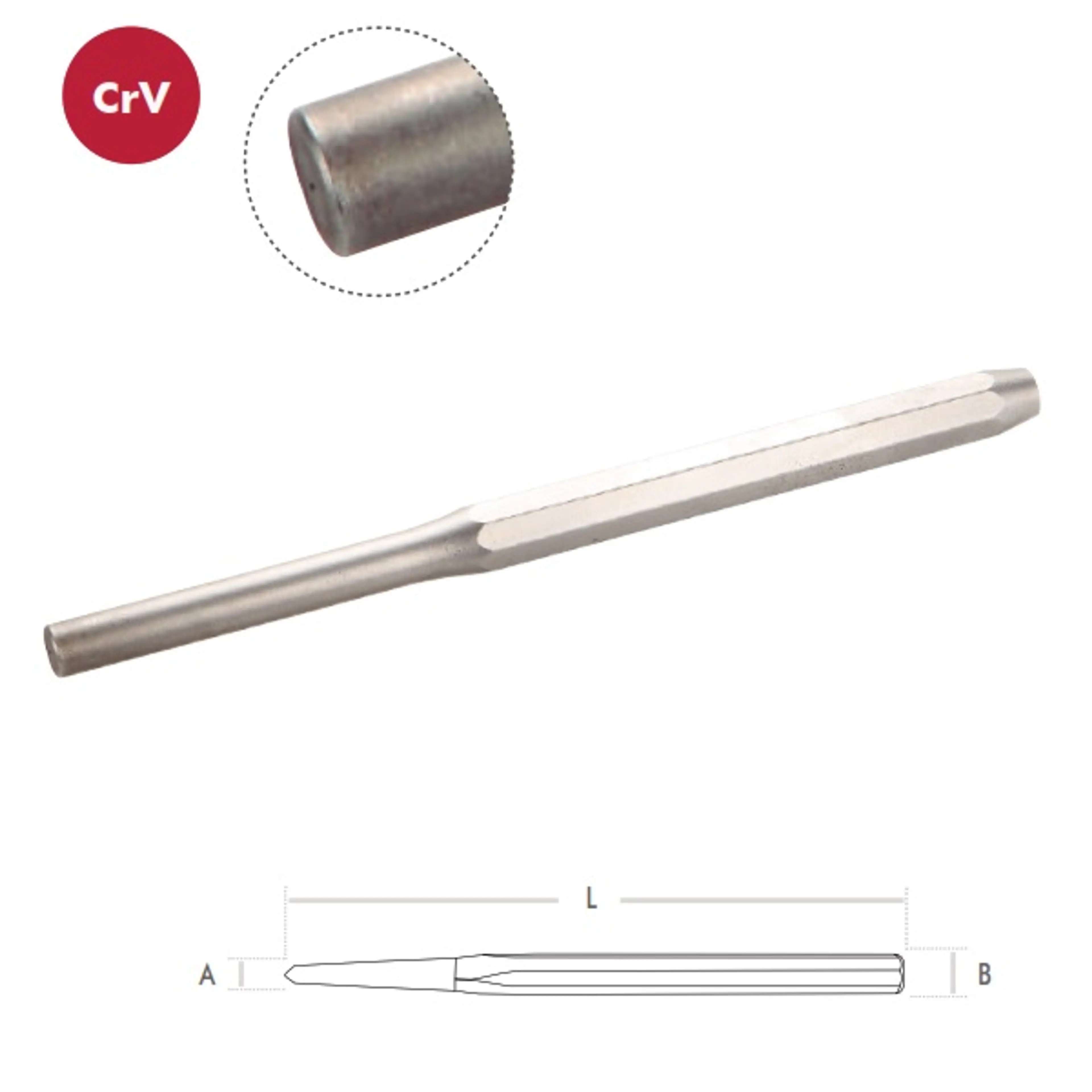 BOTADOR CILIND. MANGO OCTOGONAL 2MM