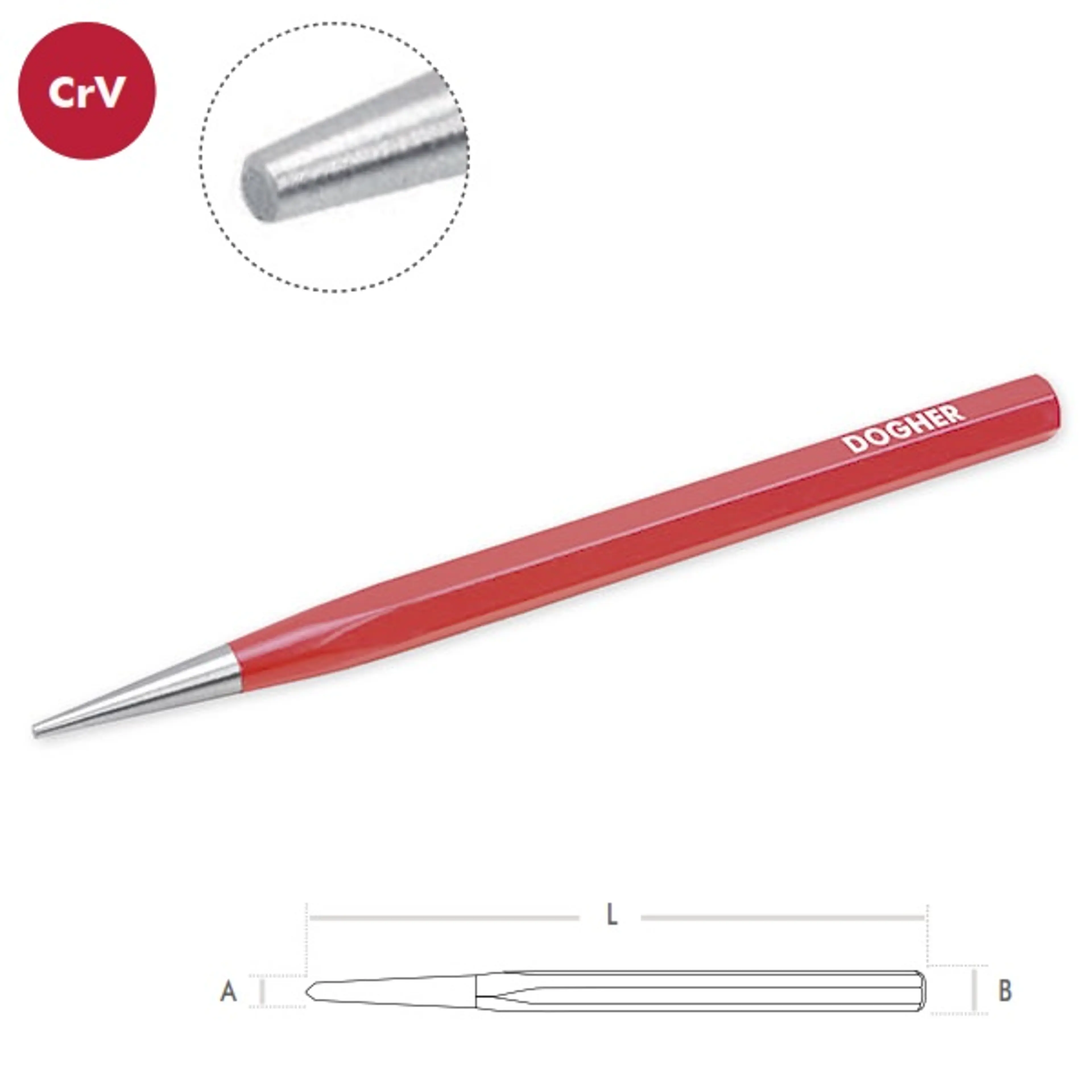 BOTADOR CONICO 6X10X120MM