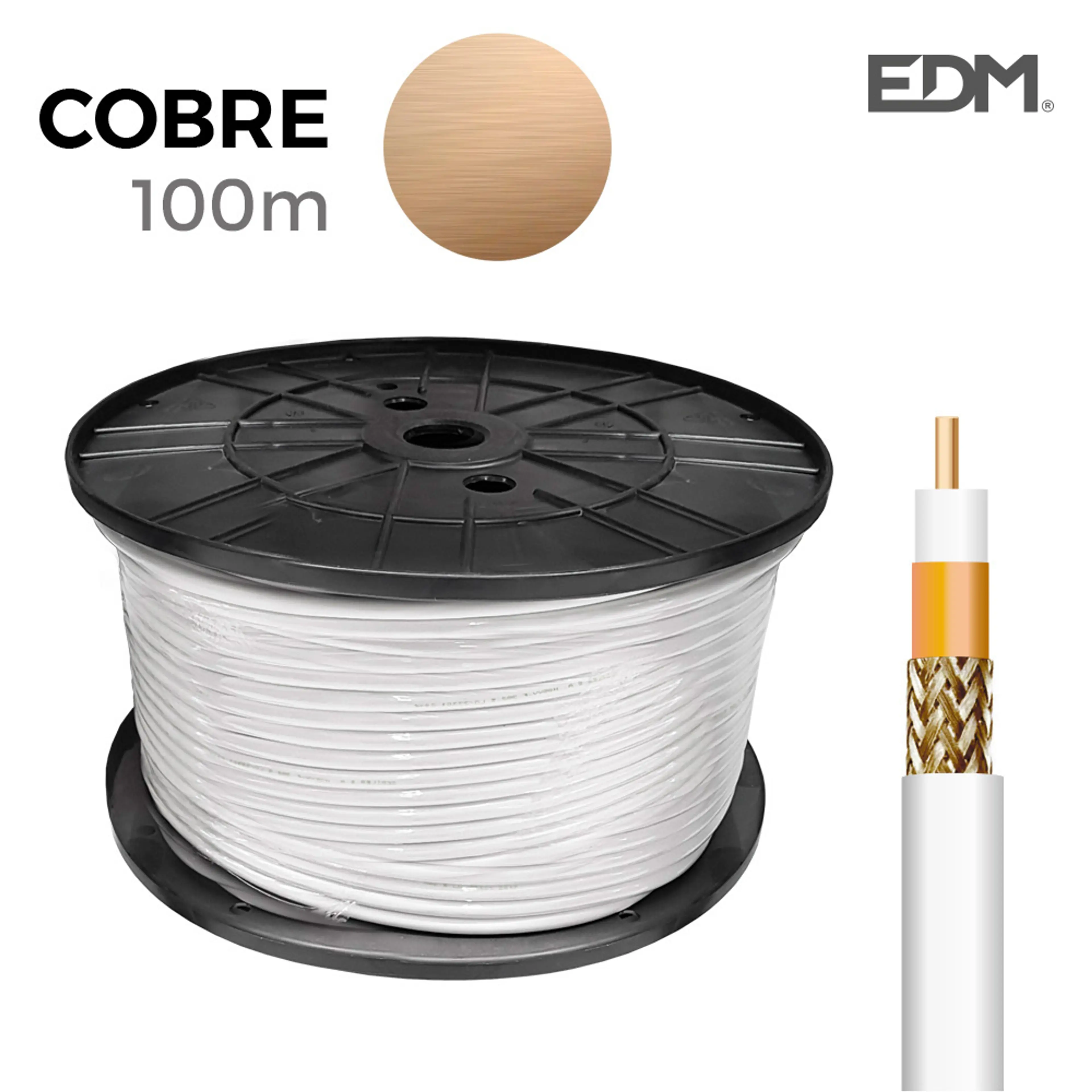 CABLE COAXIAL APANTALLADO 100% COBR