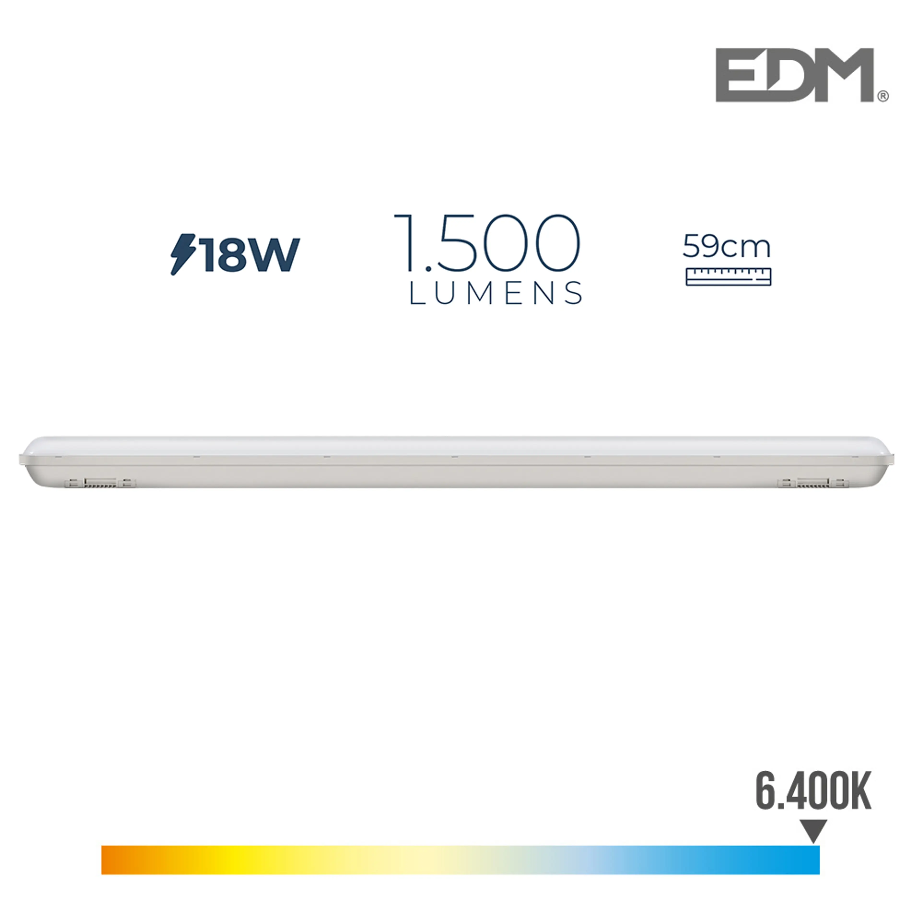 REGLETA ESTANCA LED IP65 18W FRIA