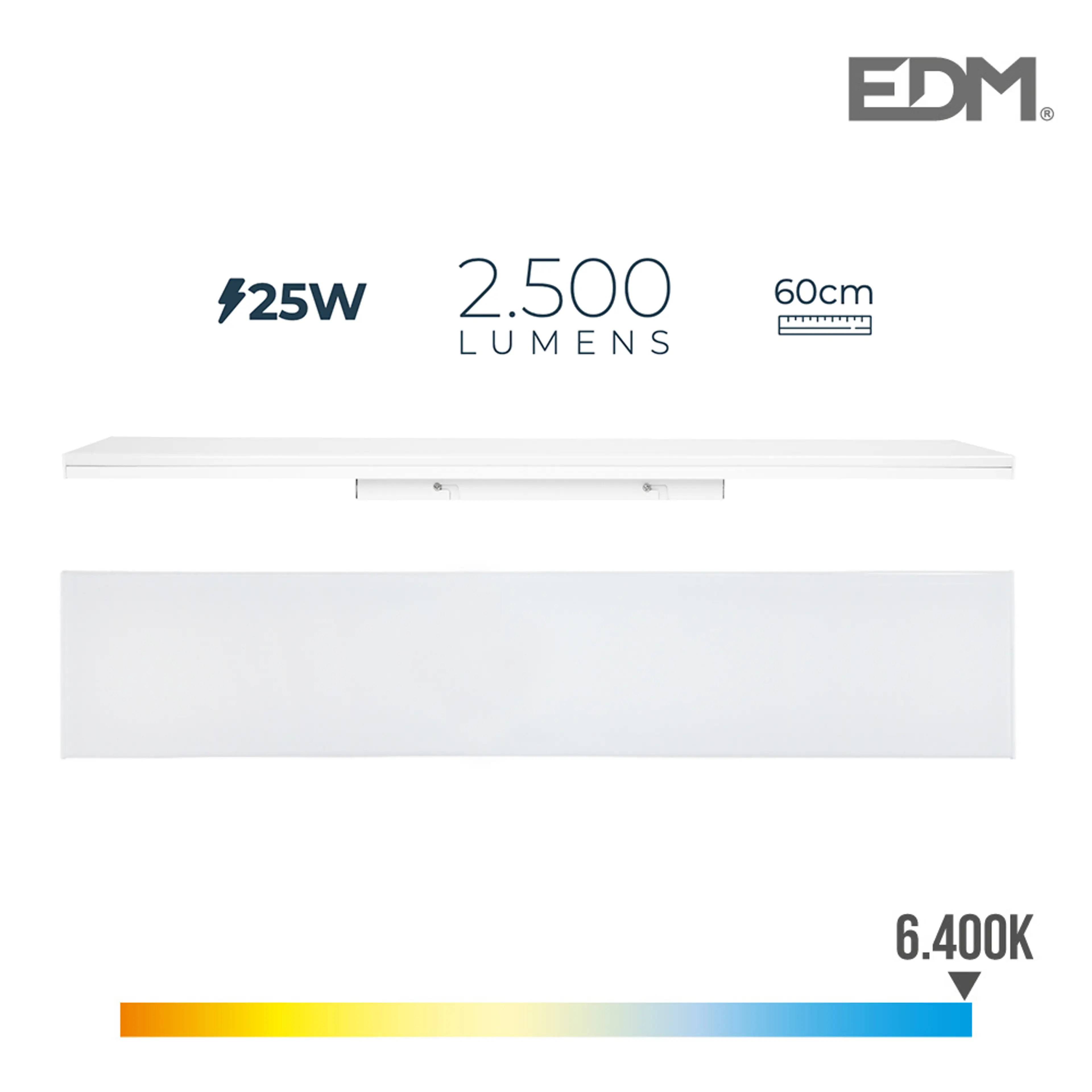 REGLETA LED 25W 60CM 6400K FRIA