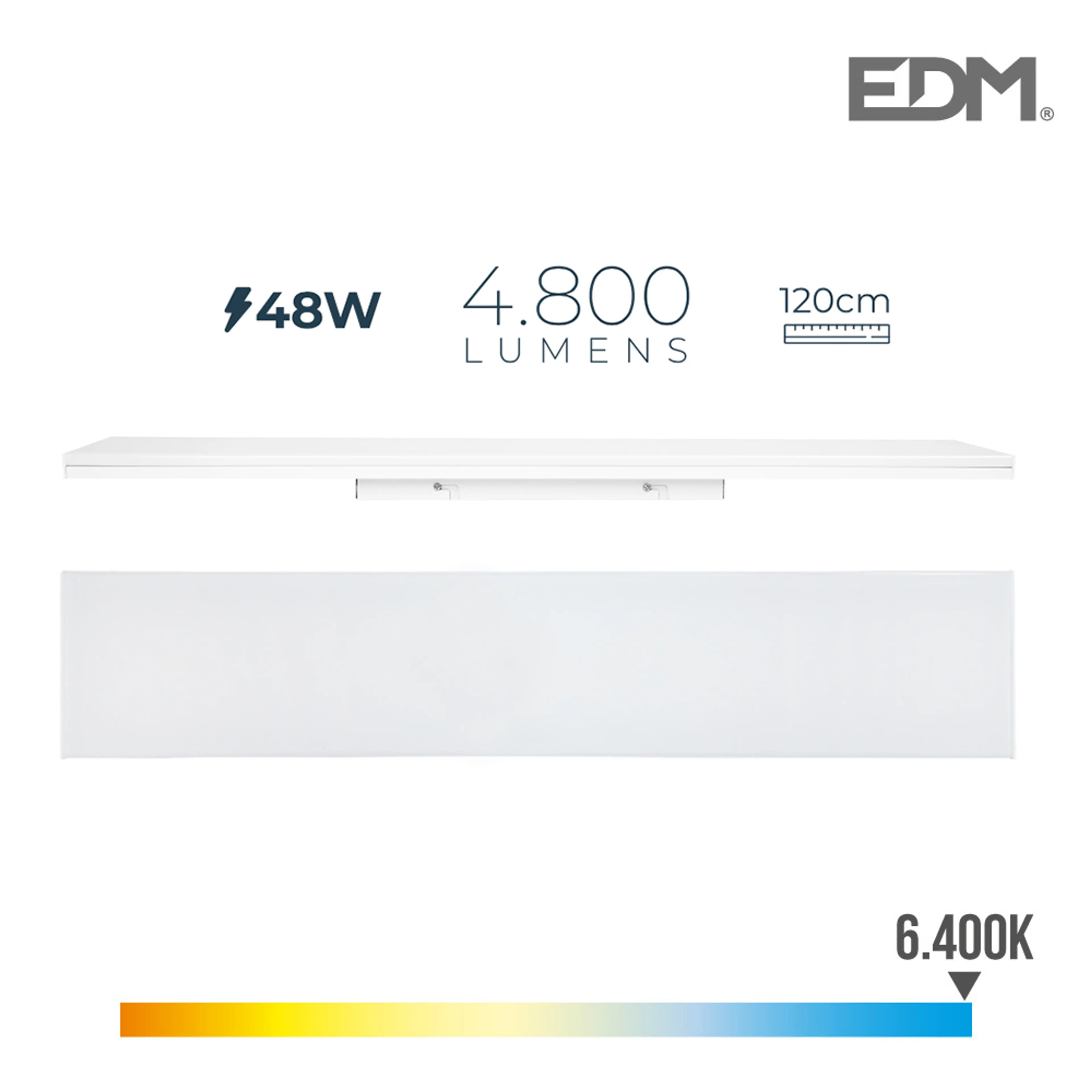 REGLETA LED 48W 120CM 6400K FRIA