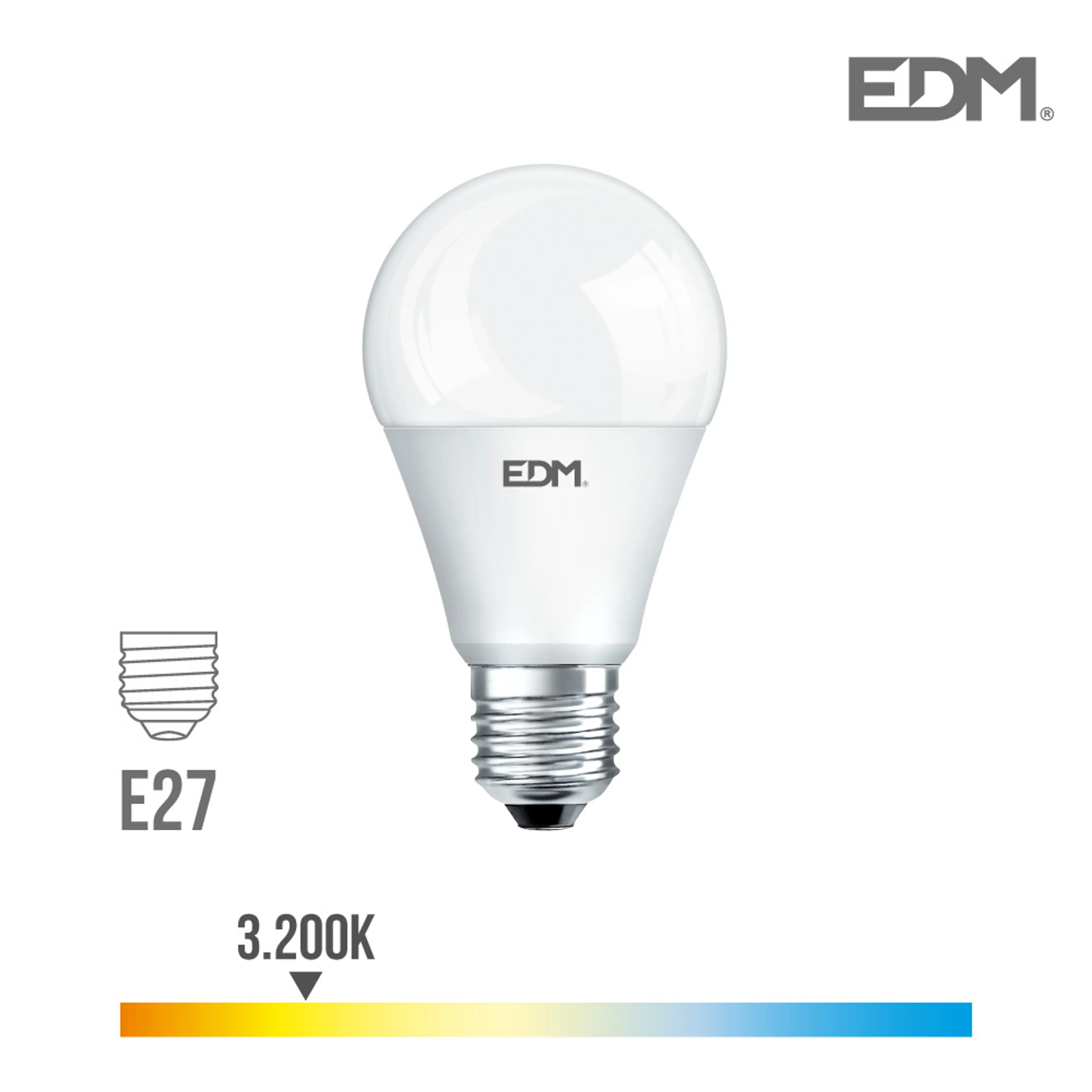 BOMBILLA LED E27 12W CALIDA