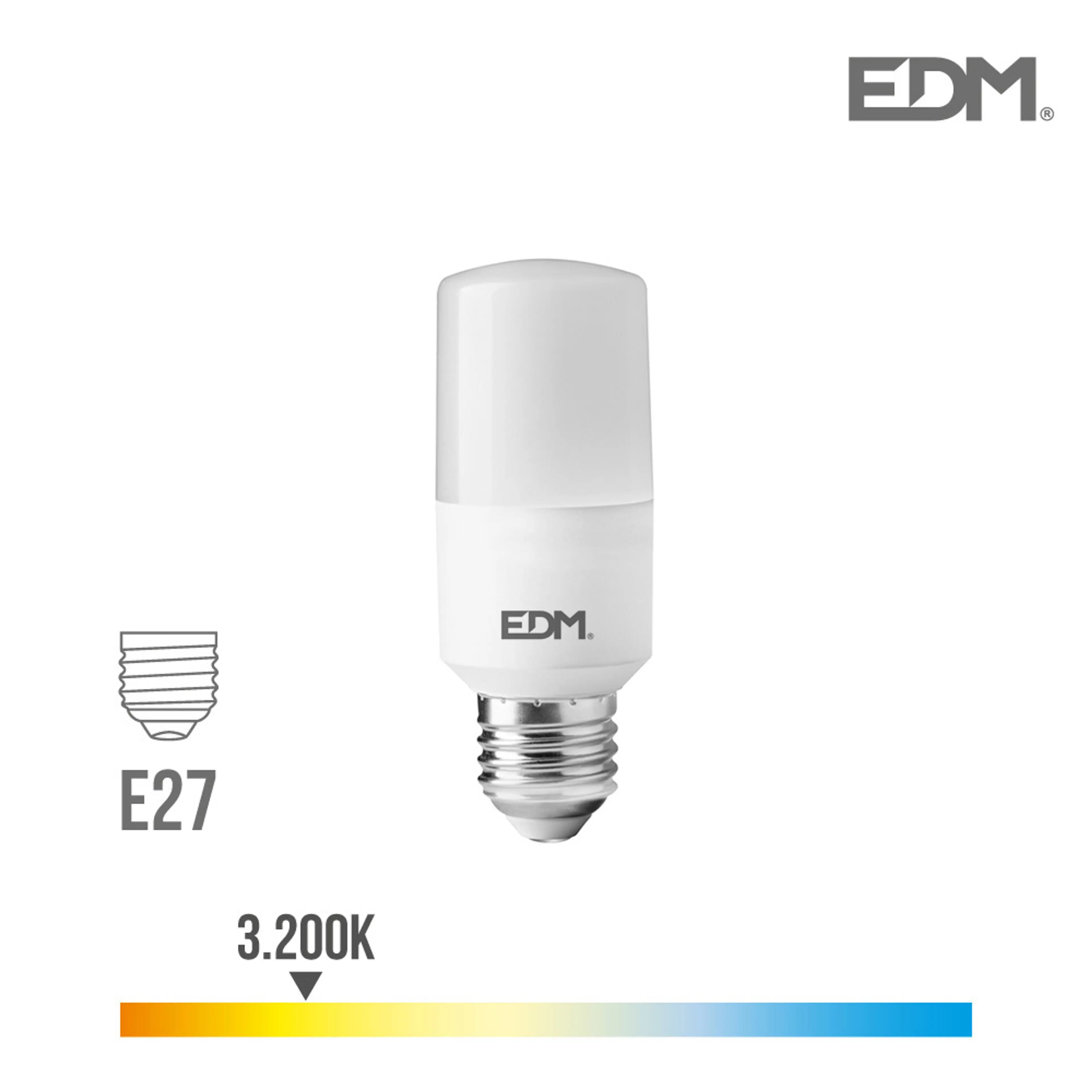 BOMBILLA TUBULAR LED E27 10W CALIDA