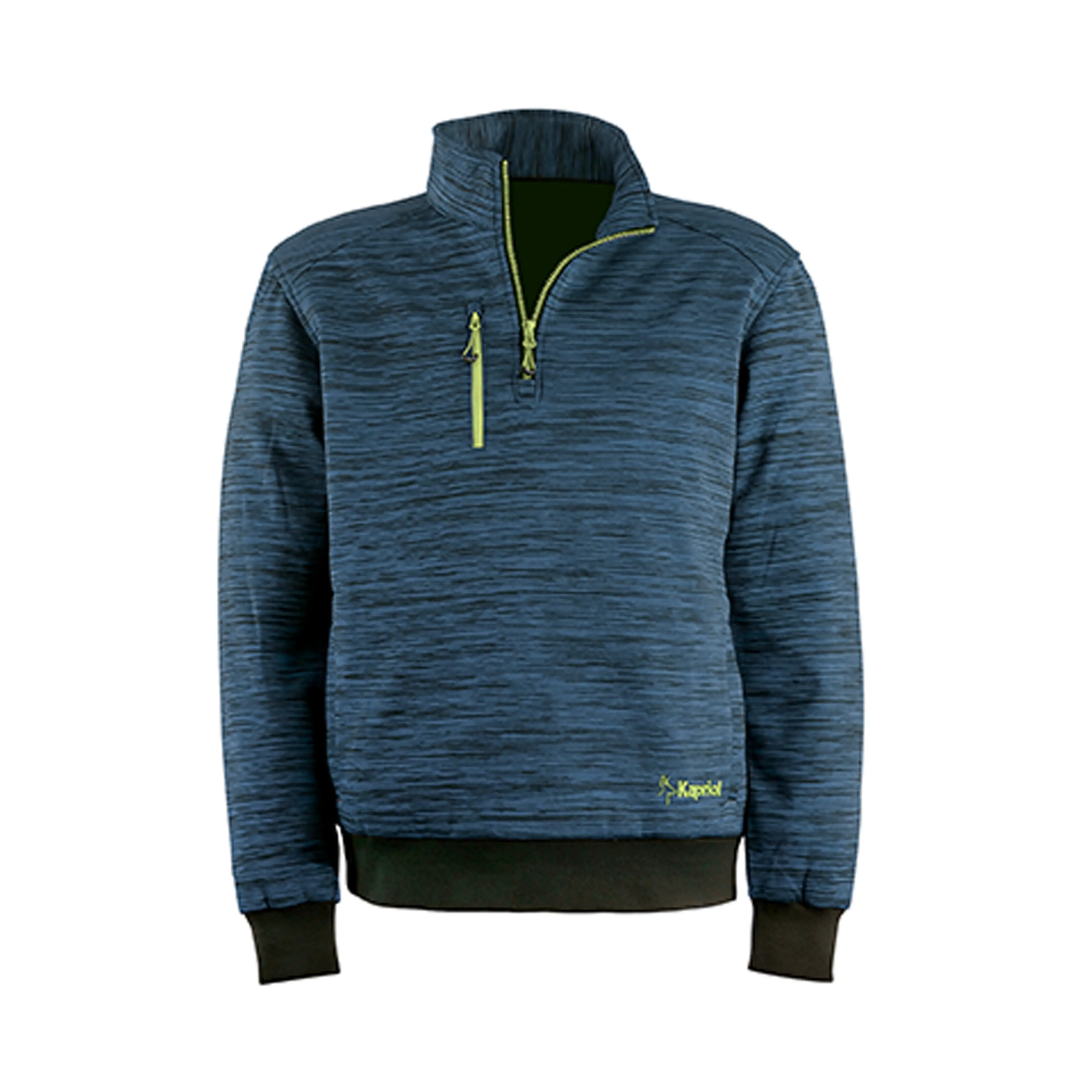 SUDADERA SLICK MEDIA ZIP AZUL AVIO
